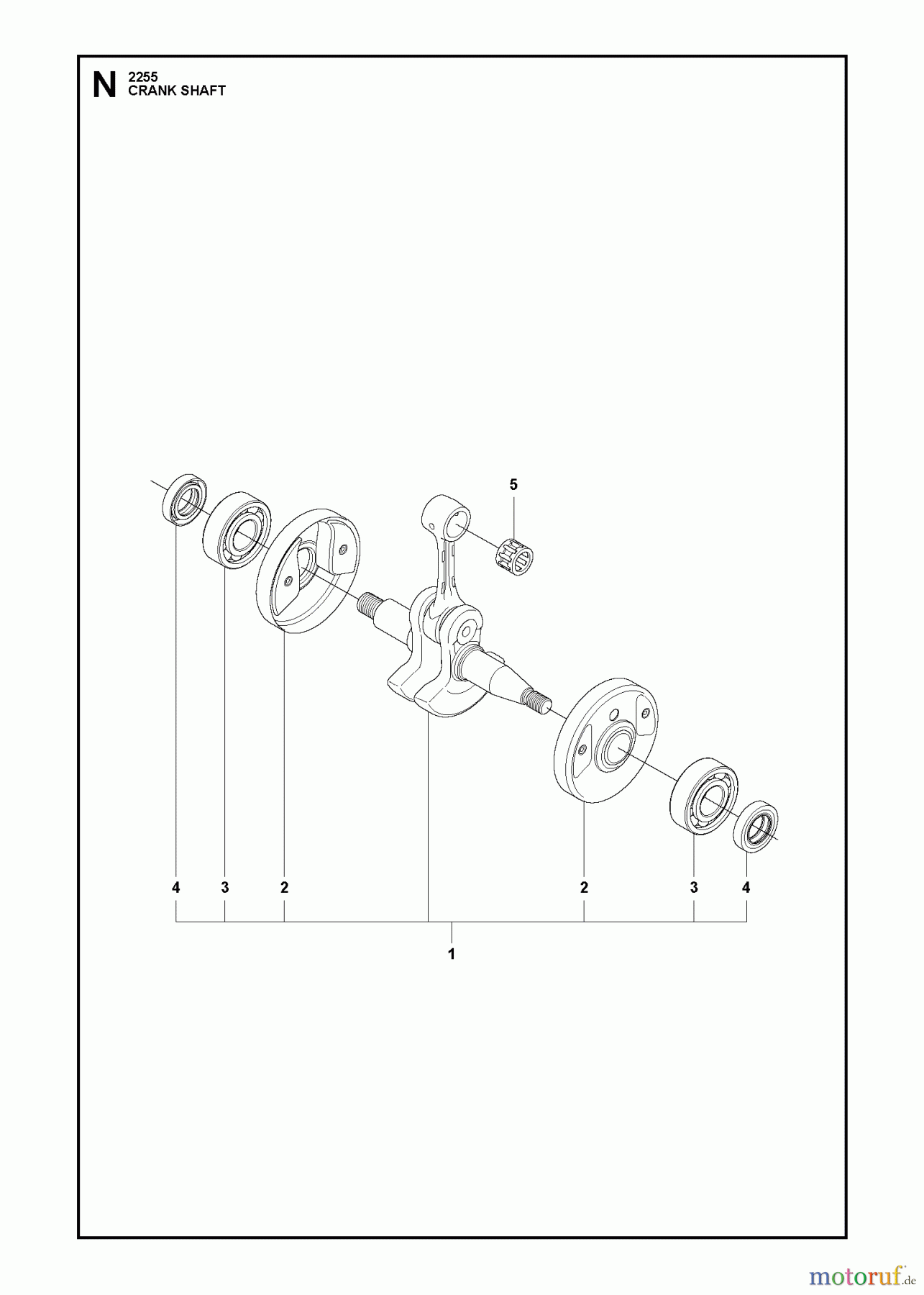  Jonsered Motorsensen, Trimmer BC2255 - Jonsered Brushcutter (2011-01) CRANKSHAFT