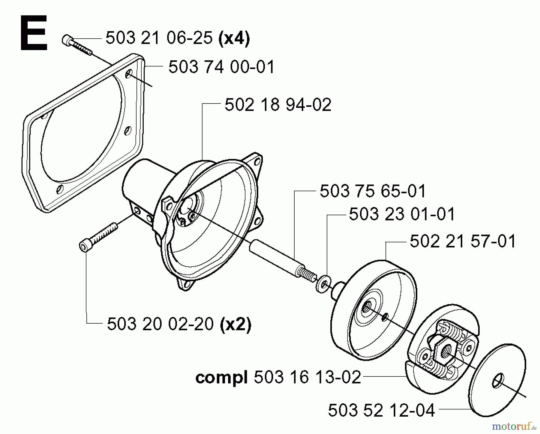  Jonsered Motorsensen, Trimmer BP2040 - Jonsered String/Brush Trimmer (2000-10) CLUTCH