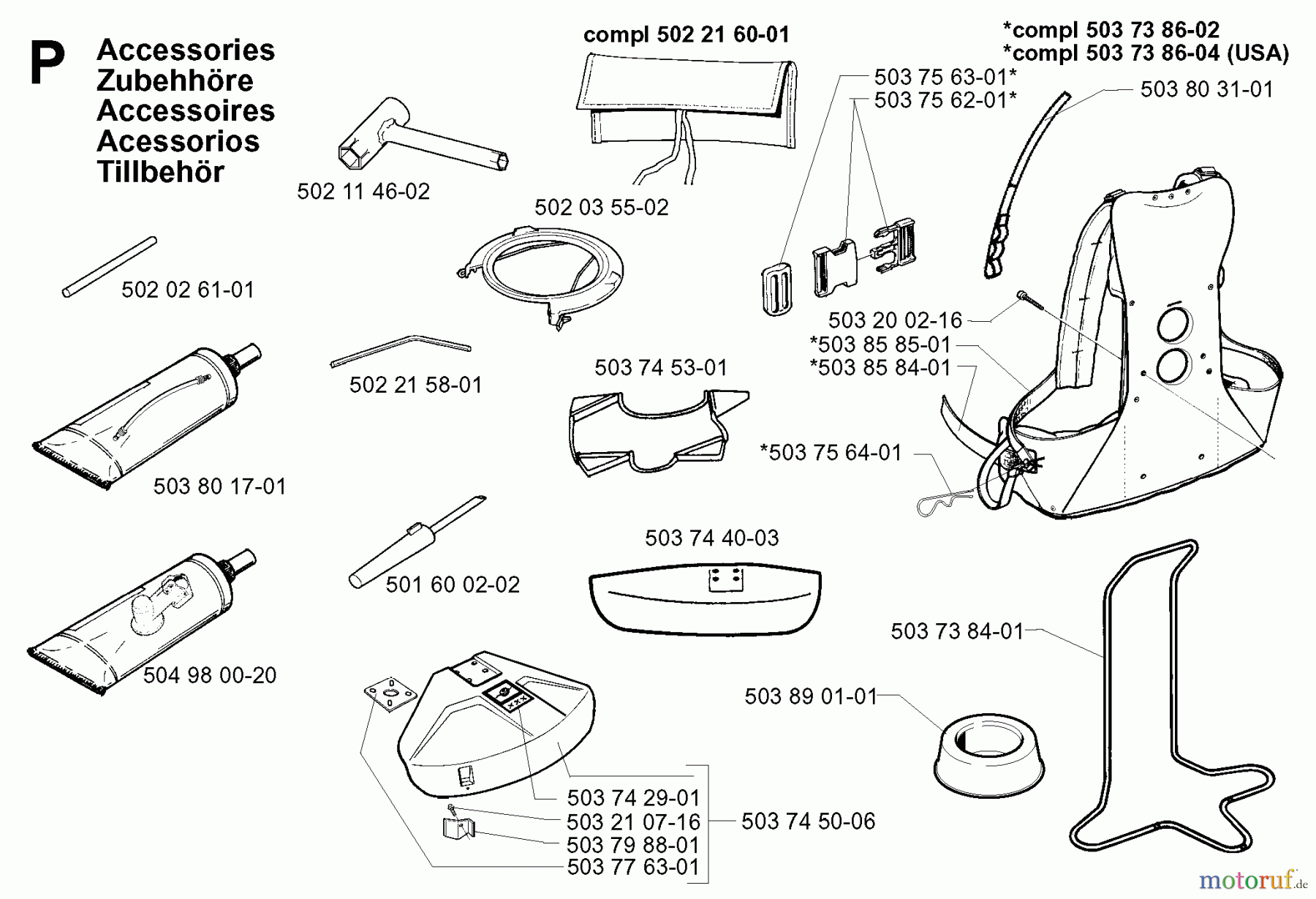  Jonsered Motorsensen, Trimmer BP2040C - Jonsered String/Brush Trimmer (2000-02) ACCESSORIES