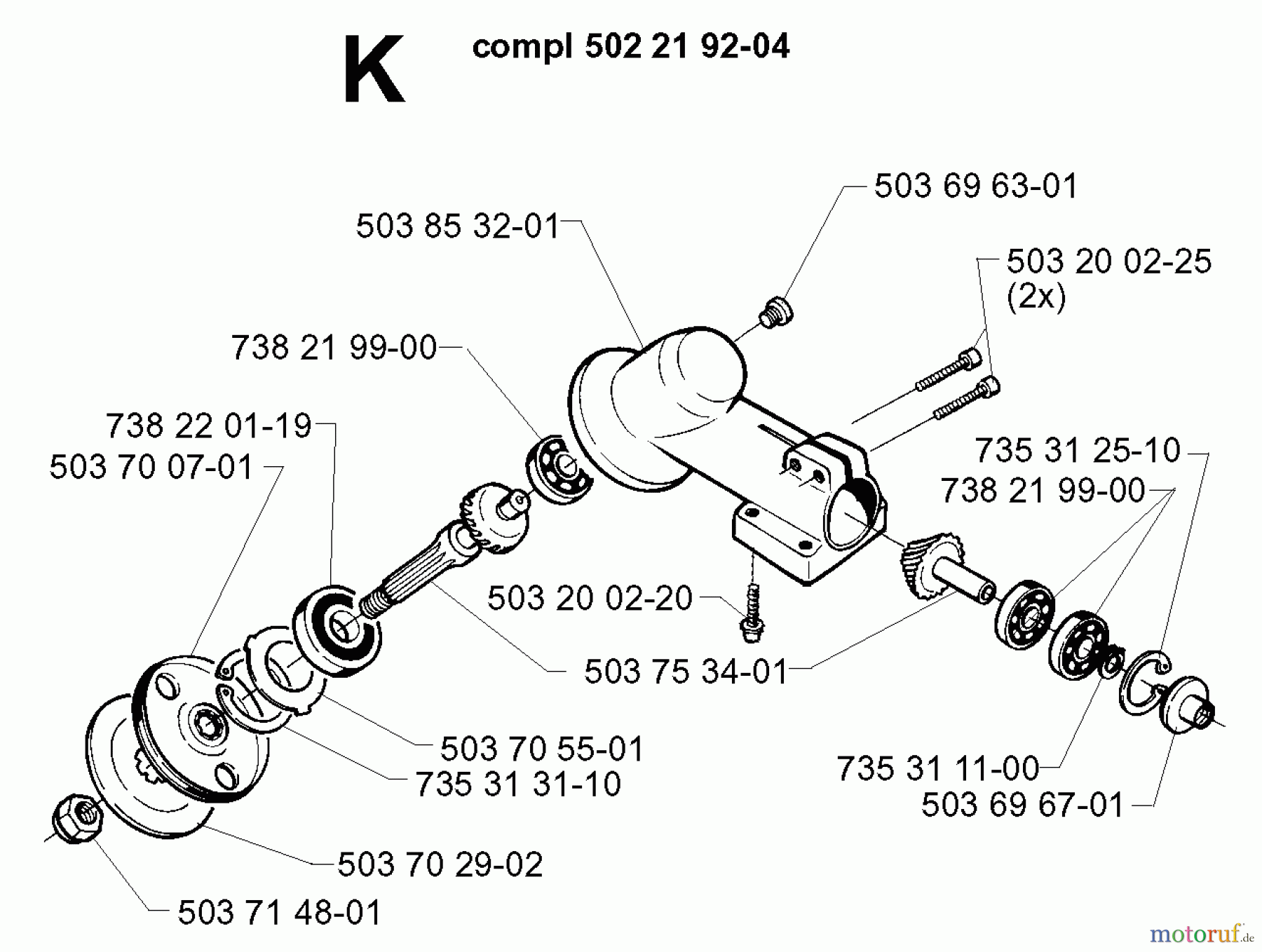  Jonsered Motorsensen, Trimmer BP2040C - Jonsered String/Brush Trimmer (2000-02) BEVEL GEAR