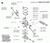 Jonsered BP2040C - String/Brush Trimmer (2000-02) Listas de piezas de repuesto y dibujos CARBURETOR DETAILS