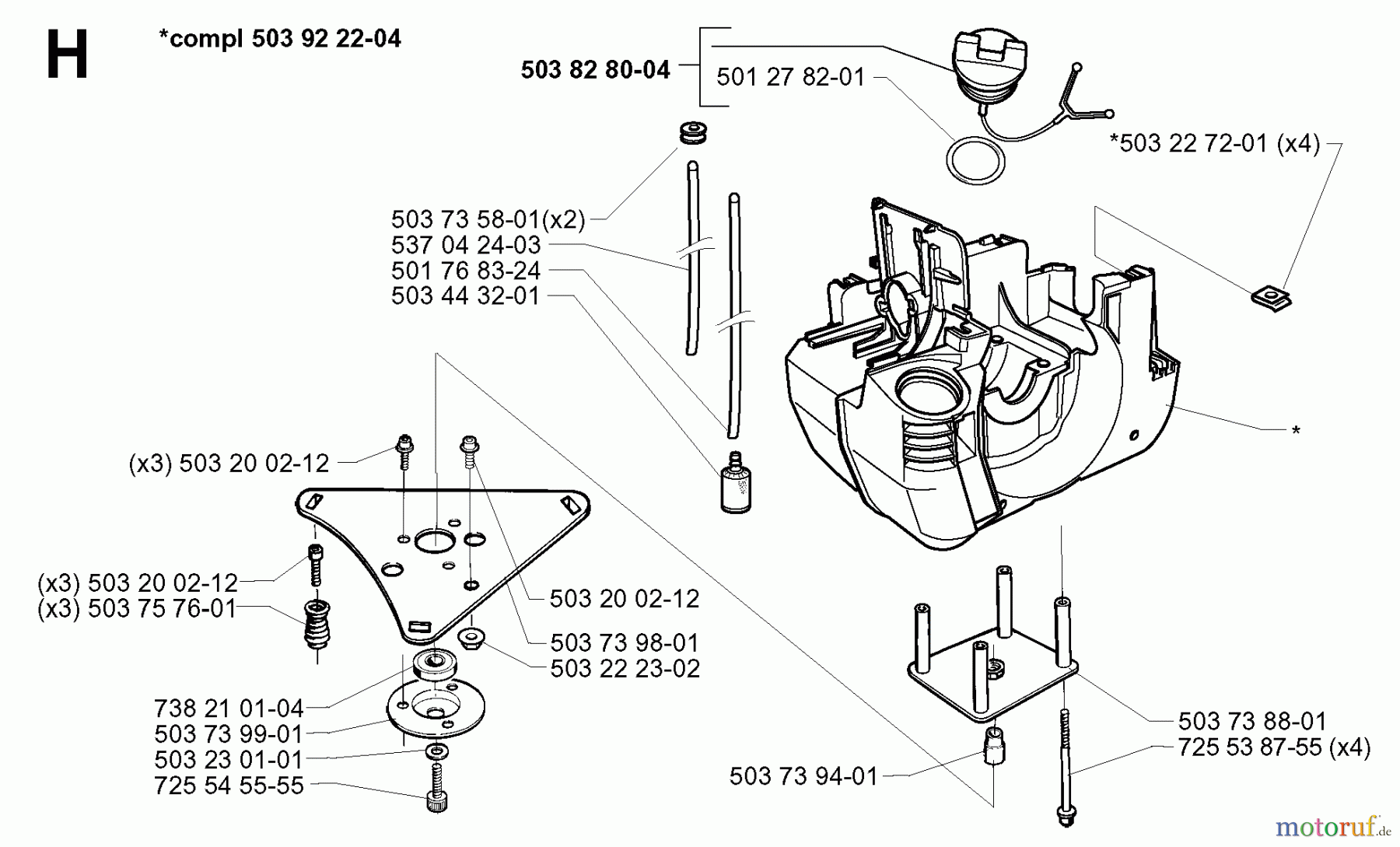  Jonsered Motorsensen, Trimmer BP2040C - Jonsered String/Brush Trimmer (2000-02) CRANKCASE