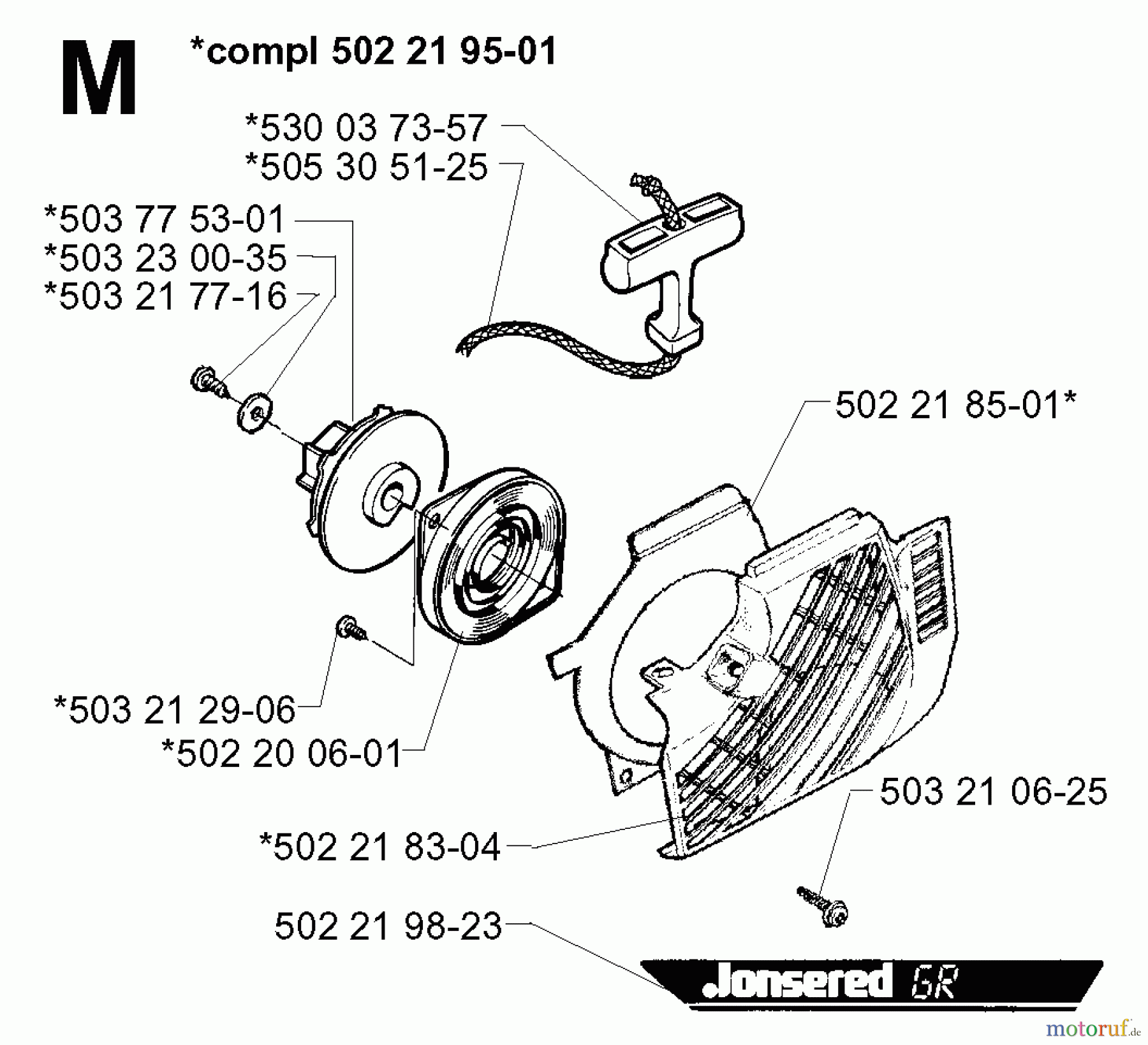  Jonsered Motorsensen, Trimmer BP2040C - Jonsered String/Brush Trimmer (2000-02) STARTER