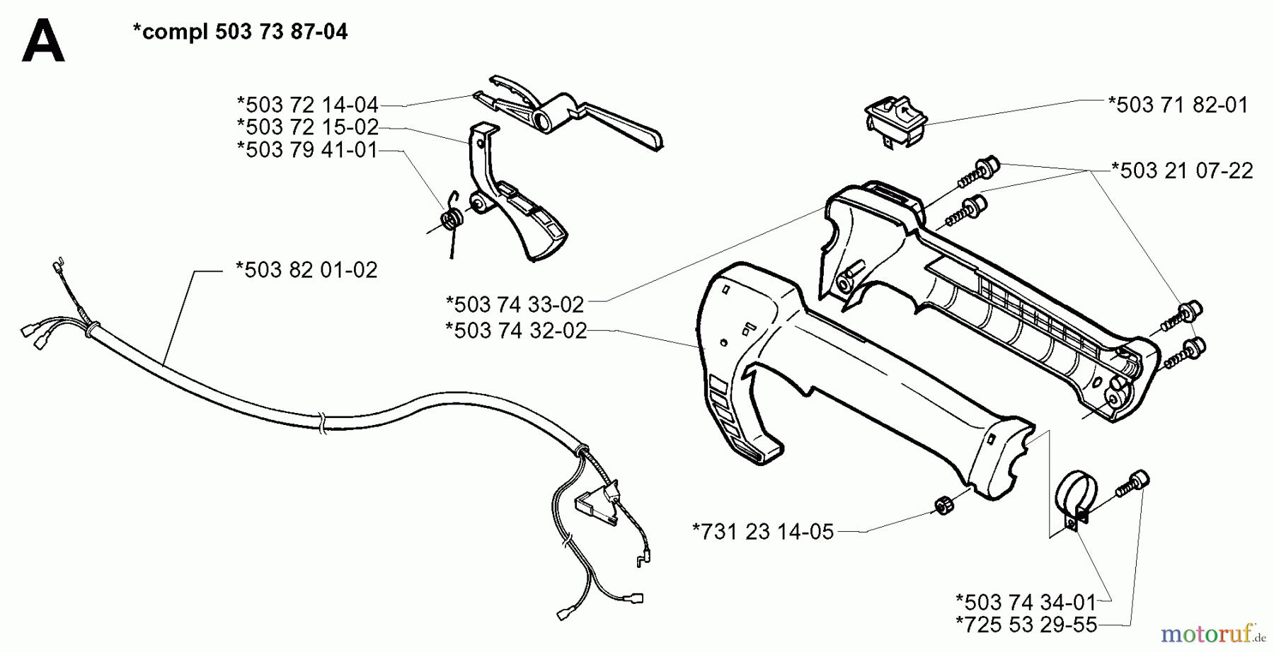  Jonsered Motorsensen, Trimmer BP2040C - Jonsered String/Brush Trimmer (2000-02) THROTTLE CONTROLS
