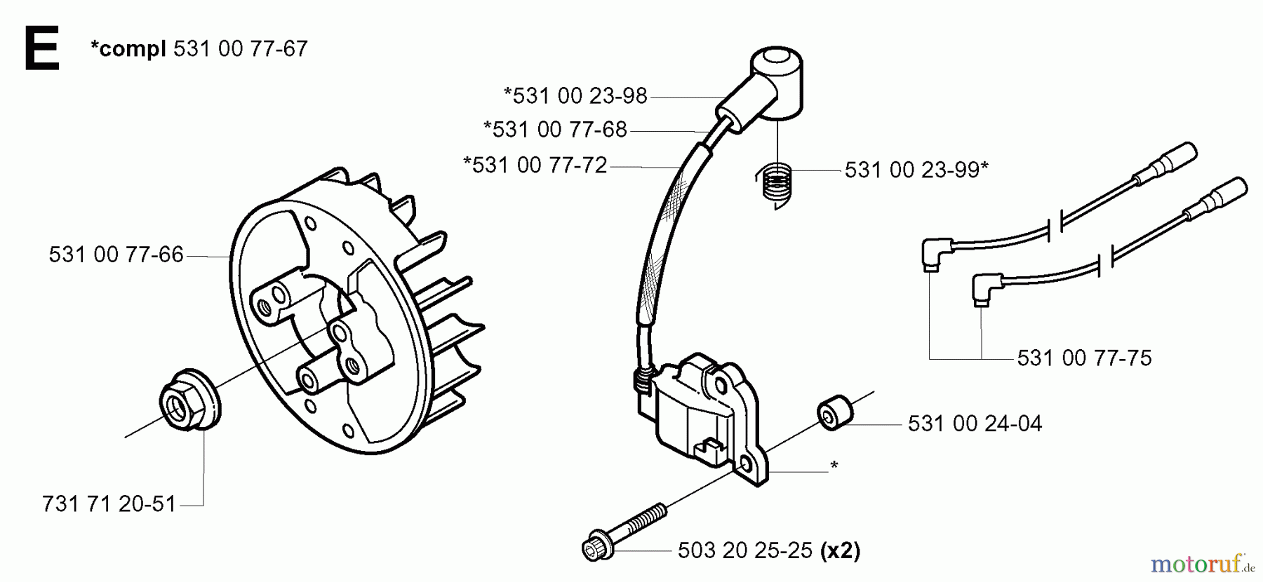 Jonsered Motorsensen, Trimmer BP2052 - Jonsered String/Brush Trimmer (2001-02) IGNITION SYSTEM
