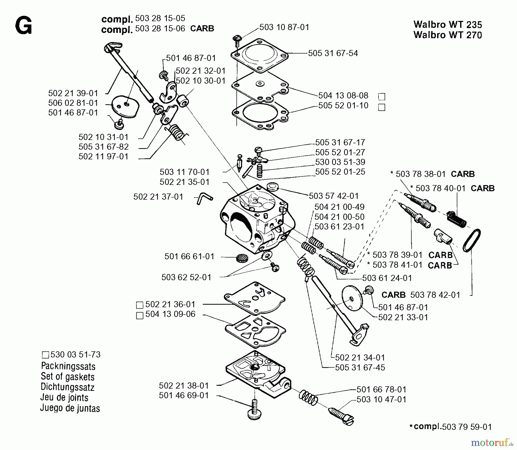  Jonsered Motorsensen, Trimmer BP40 - Jonsered String/Brush Trimmer (1995-02) CARBURETOR DETAILS