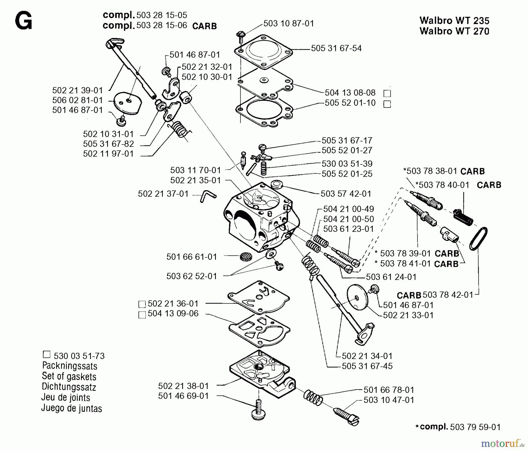  Jonsered Motorsensen, Trimmer BP40 - Jonsered String/Brush Trimmer (1996-03) CARBURETOR DETAILS