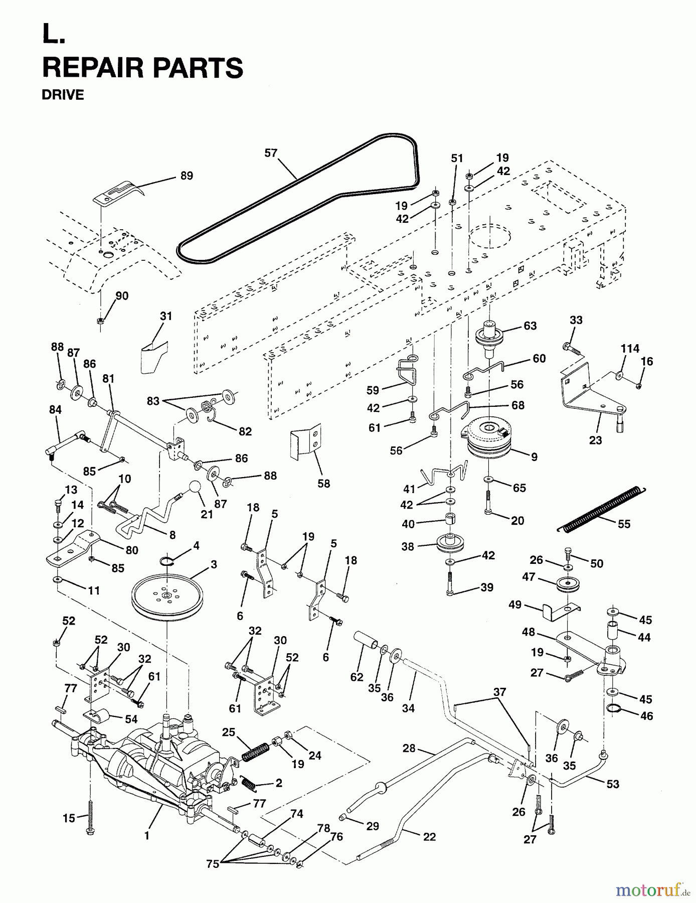  Jonsered Rasen  und Garten Traktoren LT15 (954820221) - Jonsered 42