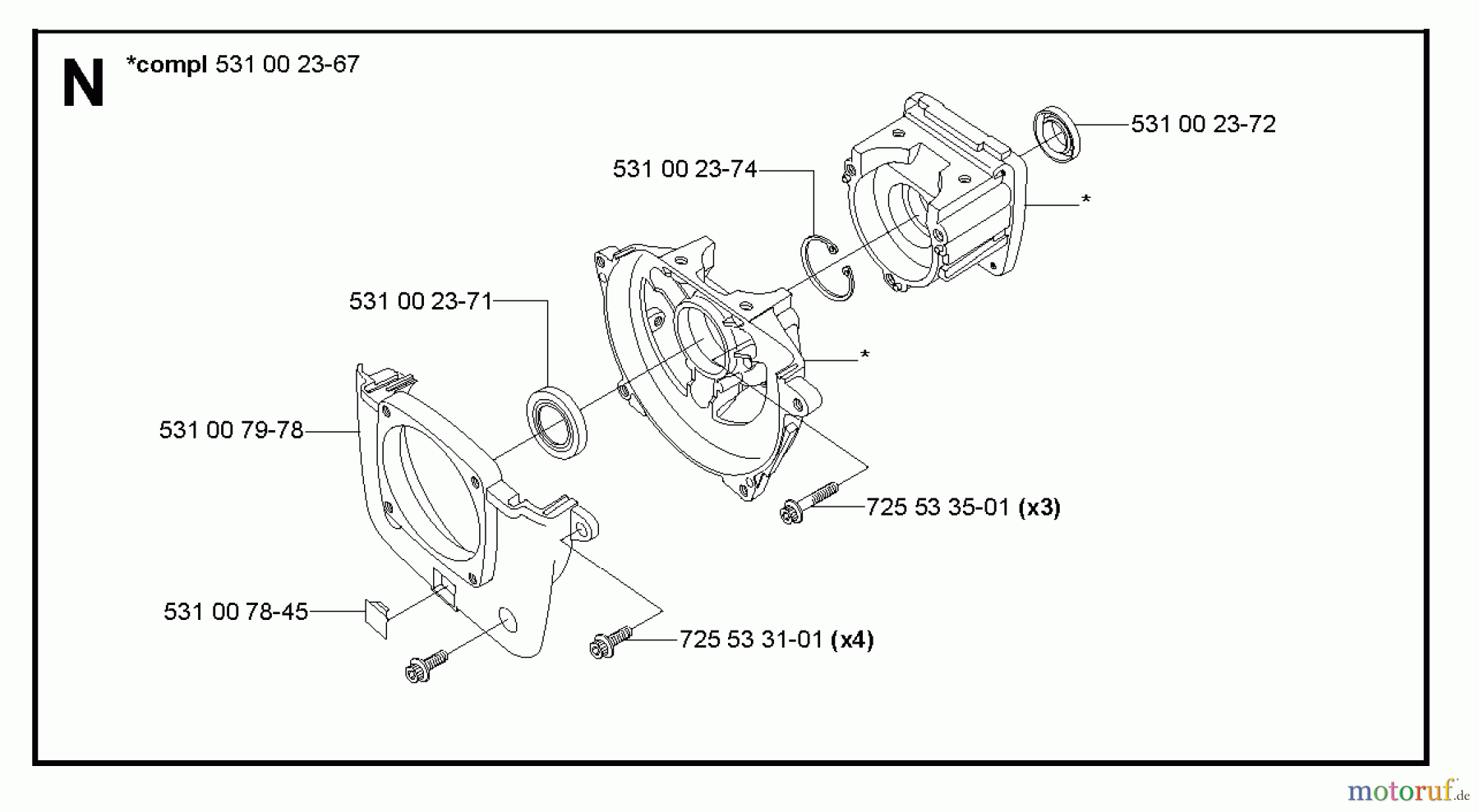  Jonsered Motorsensen, Trimmer GC2032 - Jonsered String/Brush Trimmer (2004-10) CRANKCASE