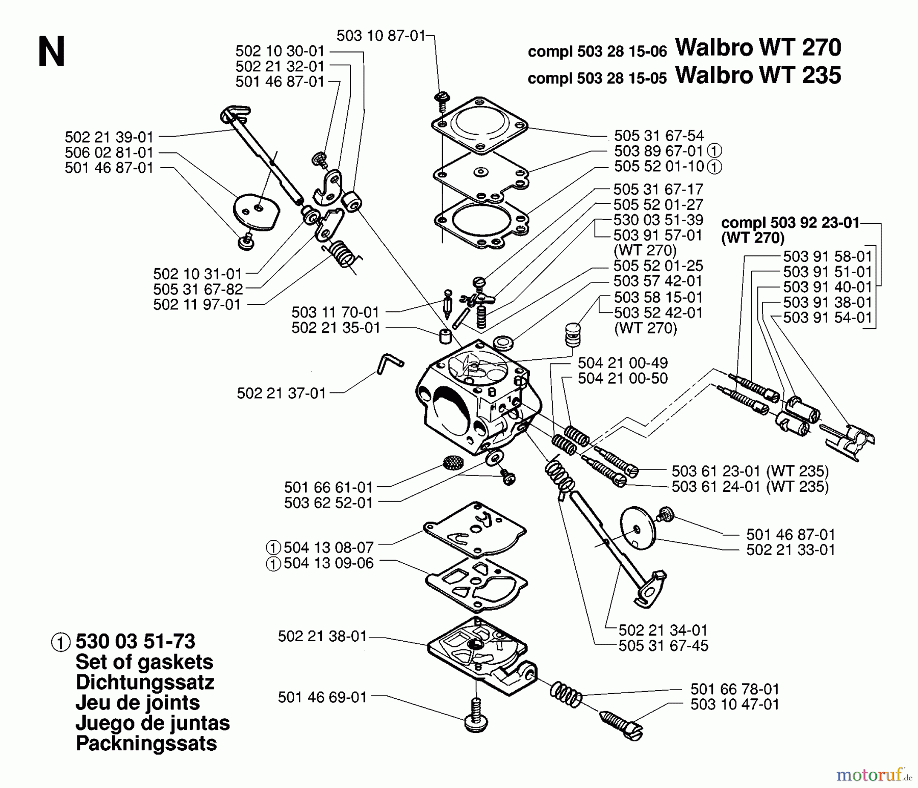  Jonsered Motorsensen, Trimmer GR26 - Jonsered String/Brush Trimmer (1997-02) CARBURETOR DETAILS
