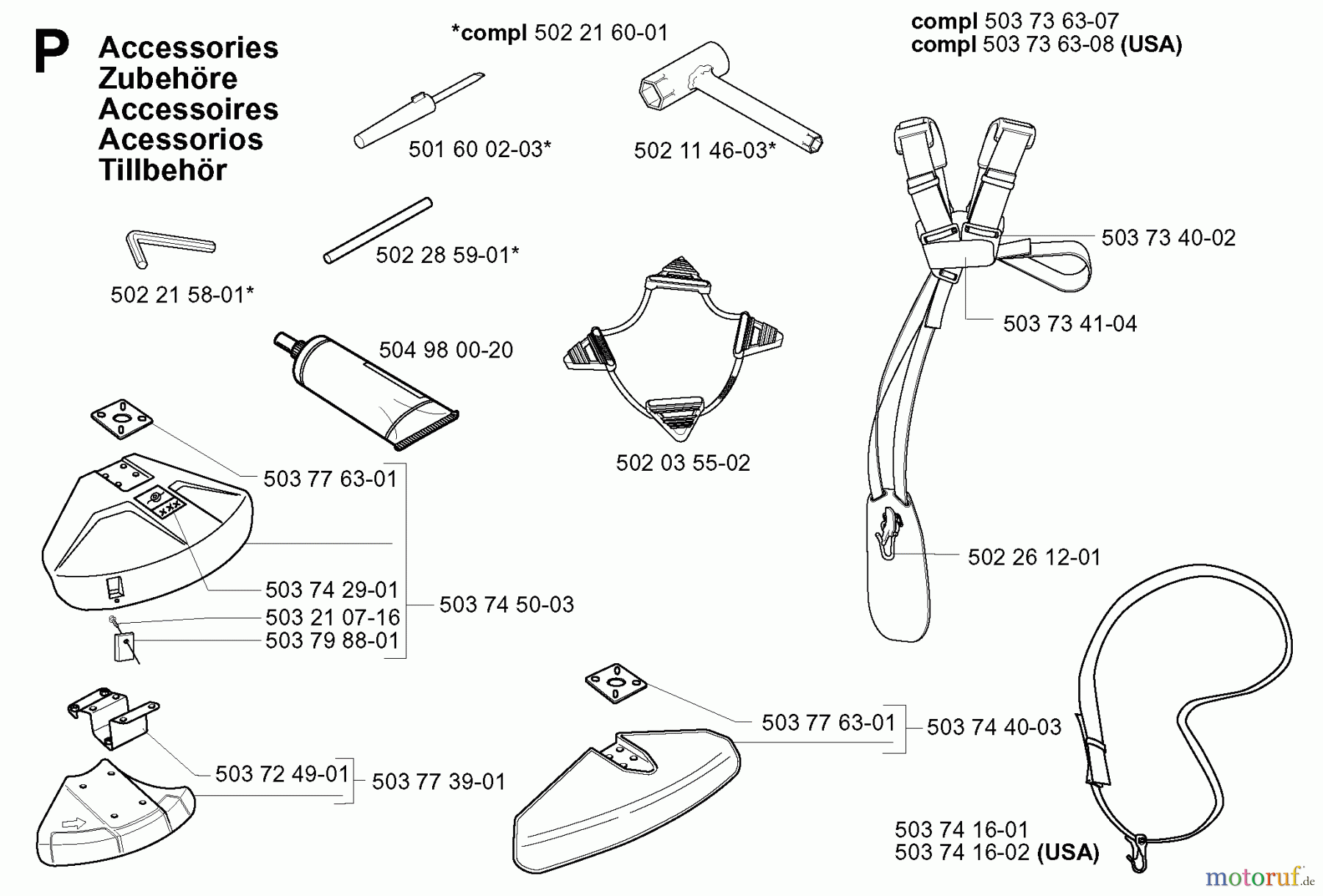  Jonsered Motorsensen, Trimmer GR2026 - Jonsered String/Brush Trimmer (2000-10) ACCESSORIES