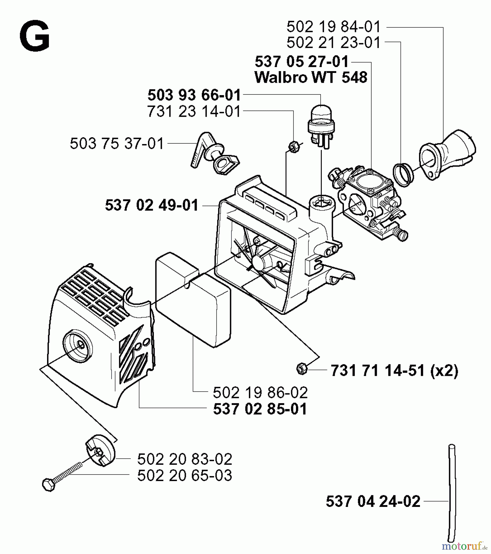  Jonsered Motorsensen, Trimmer GR2026 - Jonsered String/Brush Trimmer (2000-10) CARBURETOR AIR FILTER