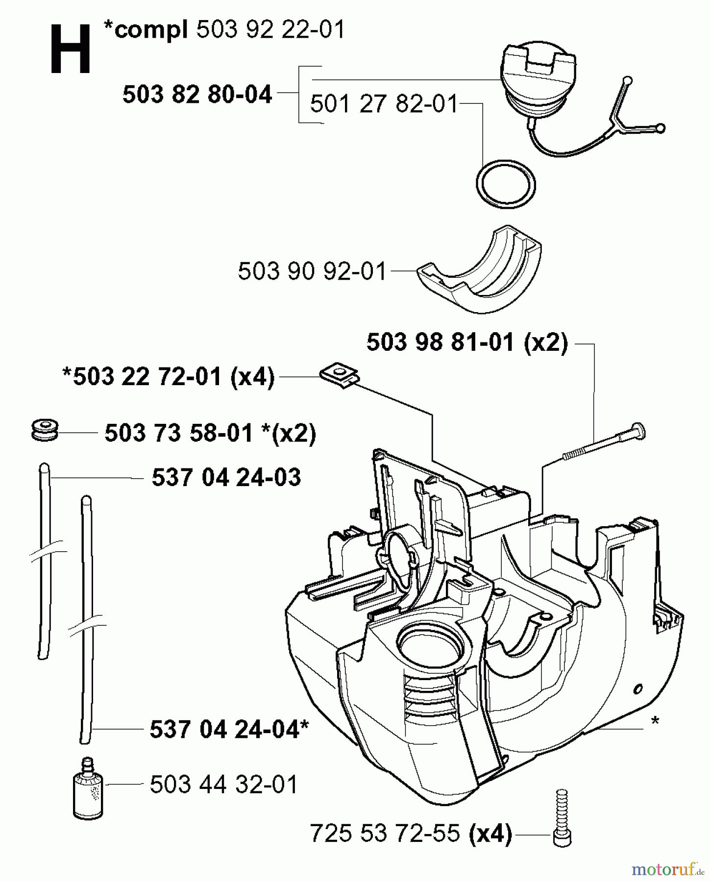  Jonsered Motorsensen, Trimmer GR2026 - Jonsered String/Brush Trimmer (2000-10) CRANKCASE
