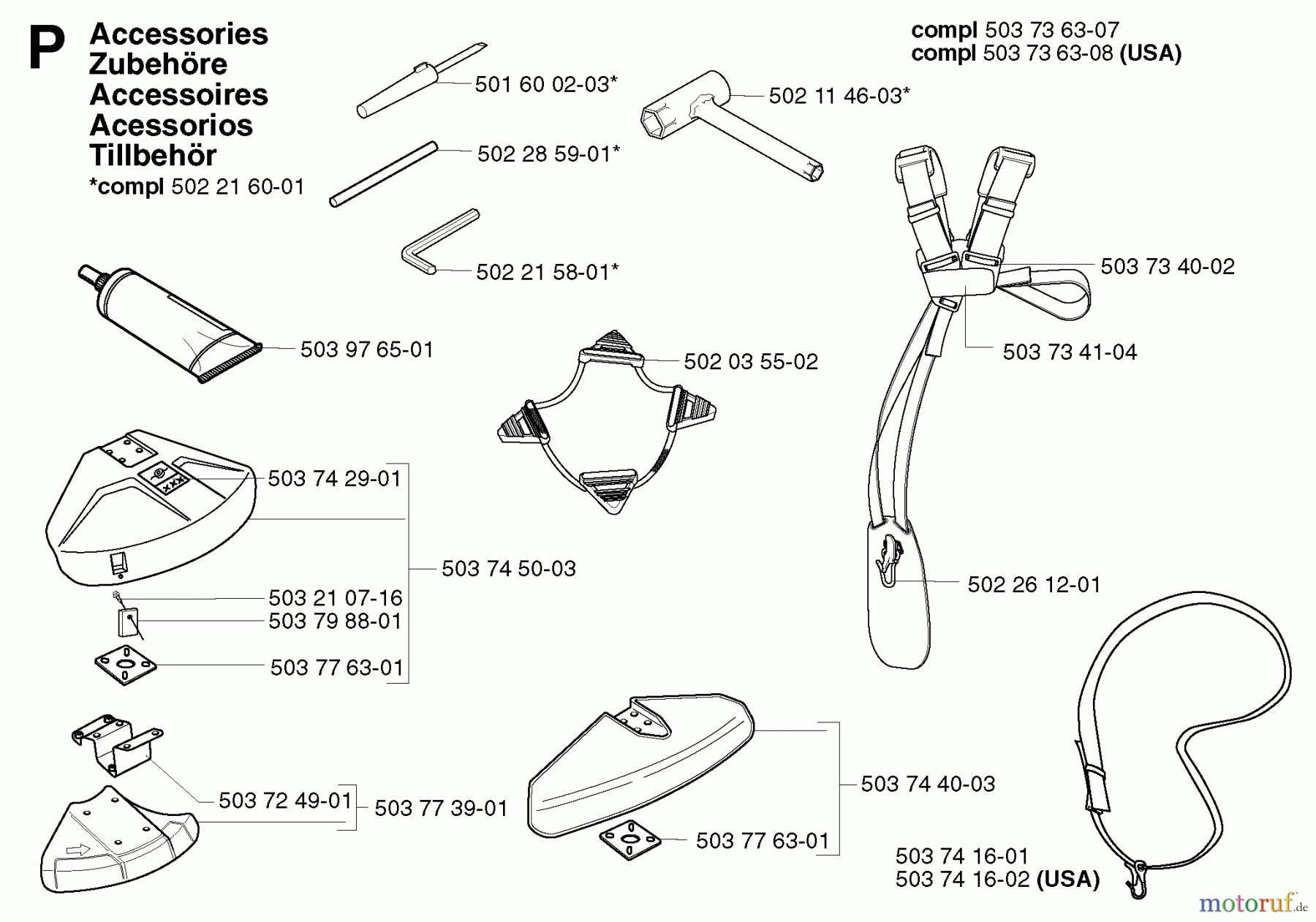  Jonsered Motorsensen, Trimmer GR2026 - Jonsered String/Brush Trimmer (2002-08) ACCESSORIES
