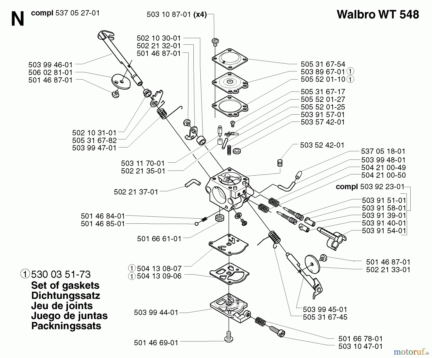  Jonsered Motorsensen, Trimmer GR2026 - Jonsered String/Brush Trimmer (2002-08) CARBURETOR DETAILS