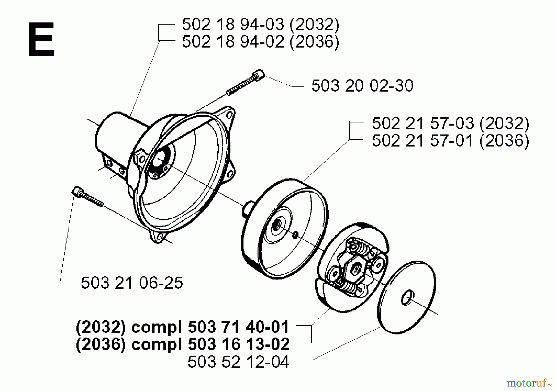  Jonsered Motorsensen, Trimmer GR2032 - Jonsered String/Brush Trimmer (1998-02) CLUTCH