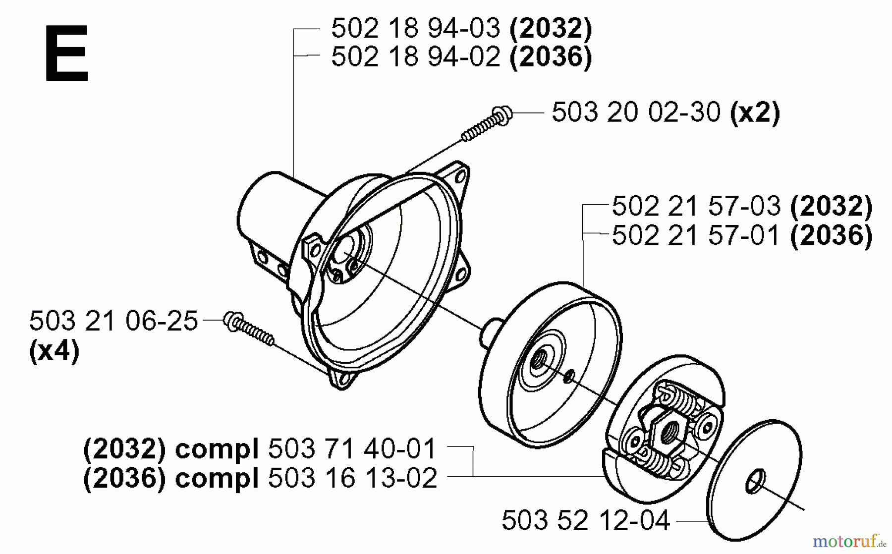  Jonsered Motorsensen, Trimmer GR2032 - Jonsered String/Brush Trimmer (2000-10) CLUTCH