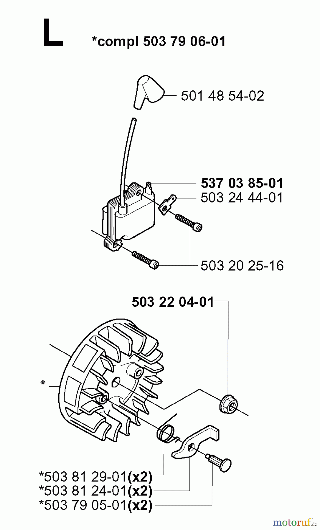  Jonsered Motorsensen, Trimmer GR2032 - Jonsered String/Brush Trimmer (2000-10) IGNITION SYSTEM