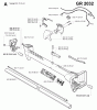 Jonsered GR2036 - String/Brush Trimmer (2000-10) Listas de piezas de repuesto y dibujos SHAFT HANDLE