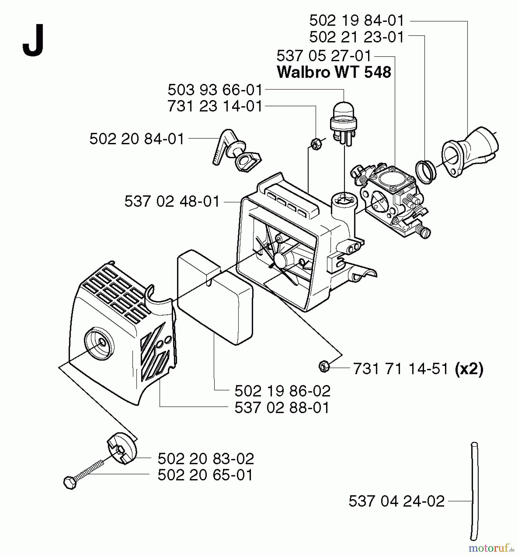  Jonsered Motorsensen, Trimmer GR2036 - Jonsered String/Brush Trimmer (2002-08) CARBURETOR AIR FILTER