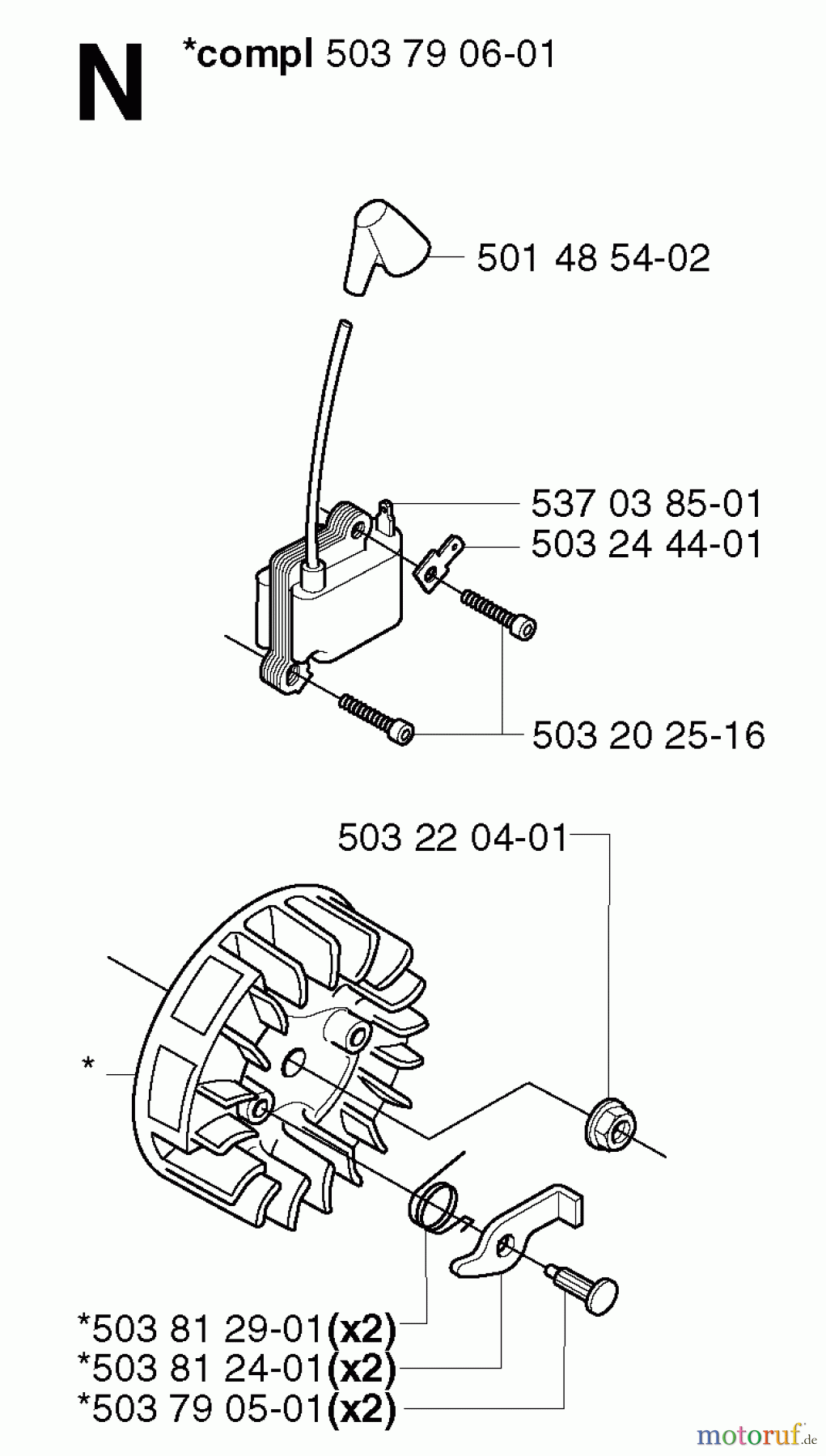  Jonsered Motorsensen, Trimmer GR2032 - Jonsered String/Brush Trimmer (2002-08) IGNITION SYSTEM