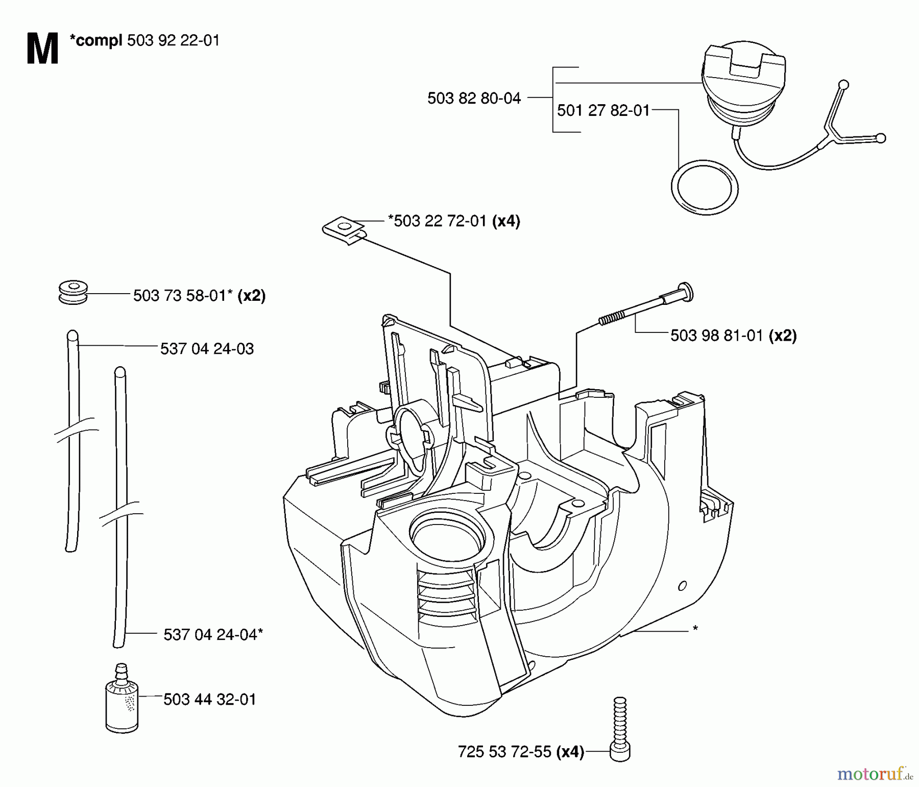  Jonsered Motorsensen, Trimmer GR2032 - Jonsered String/Brush Trimmer (2006-10) CRANKCASE