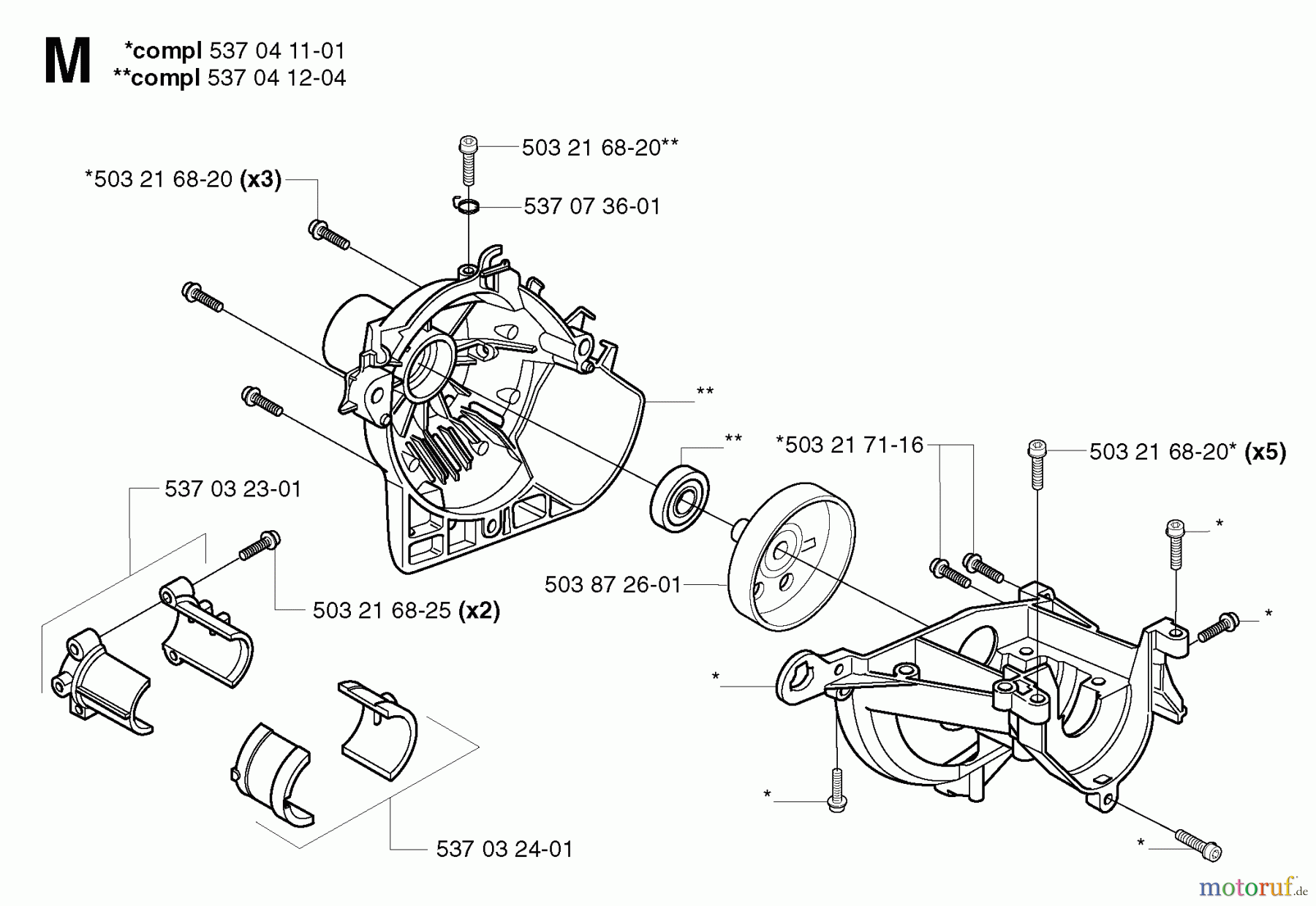  Jonsered Motorsensen, Trimmer GT26 - Jonsered String/Brush Trimmer (1997-05) CRANKCASE #1