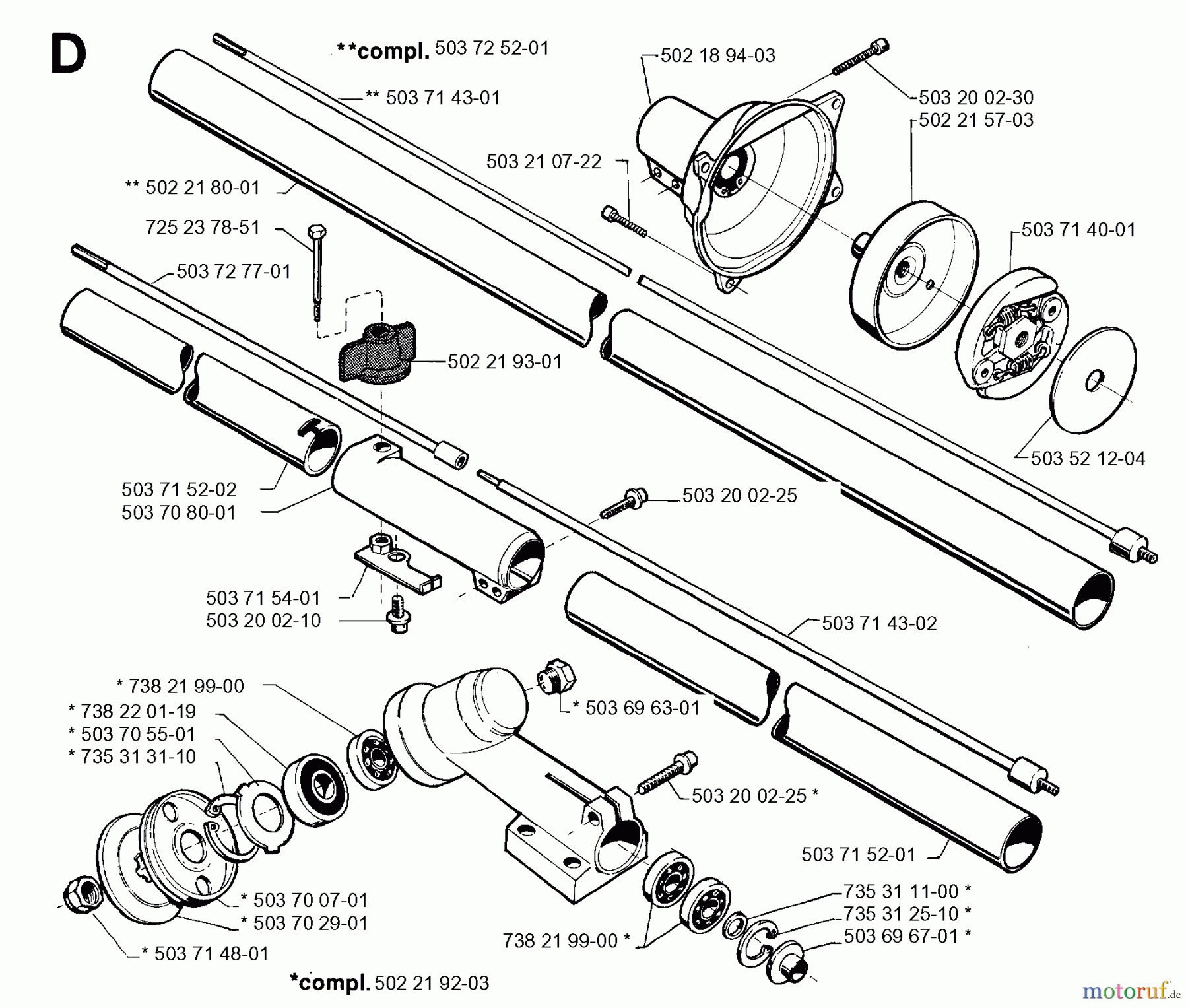  Jonsered Motorsensen, Trimmer GR26 - Jonsered String/Brush Trimmer (1994-11) BEVEL GEAR SHAFT