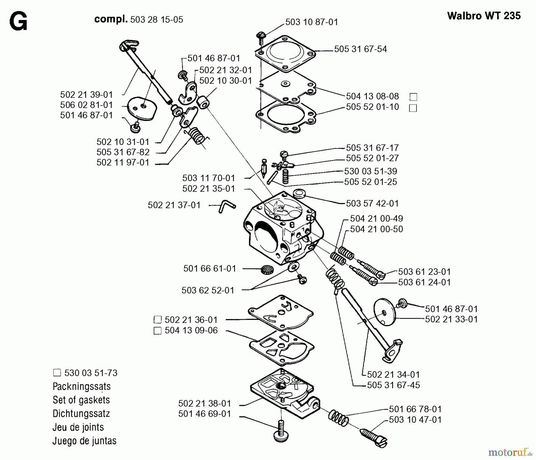  Jonsered Motorsensen, Trimmer GR26 - Jonsered String/Brush Trimmer (1994-11) CARBURETOR DETAILS