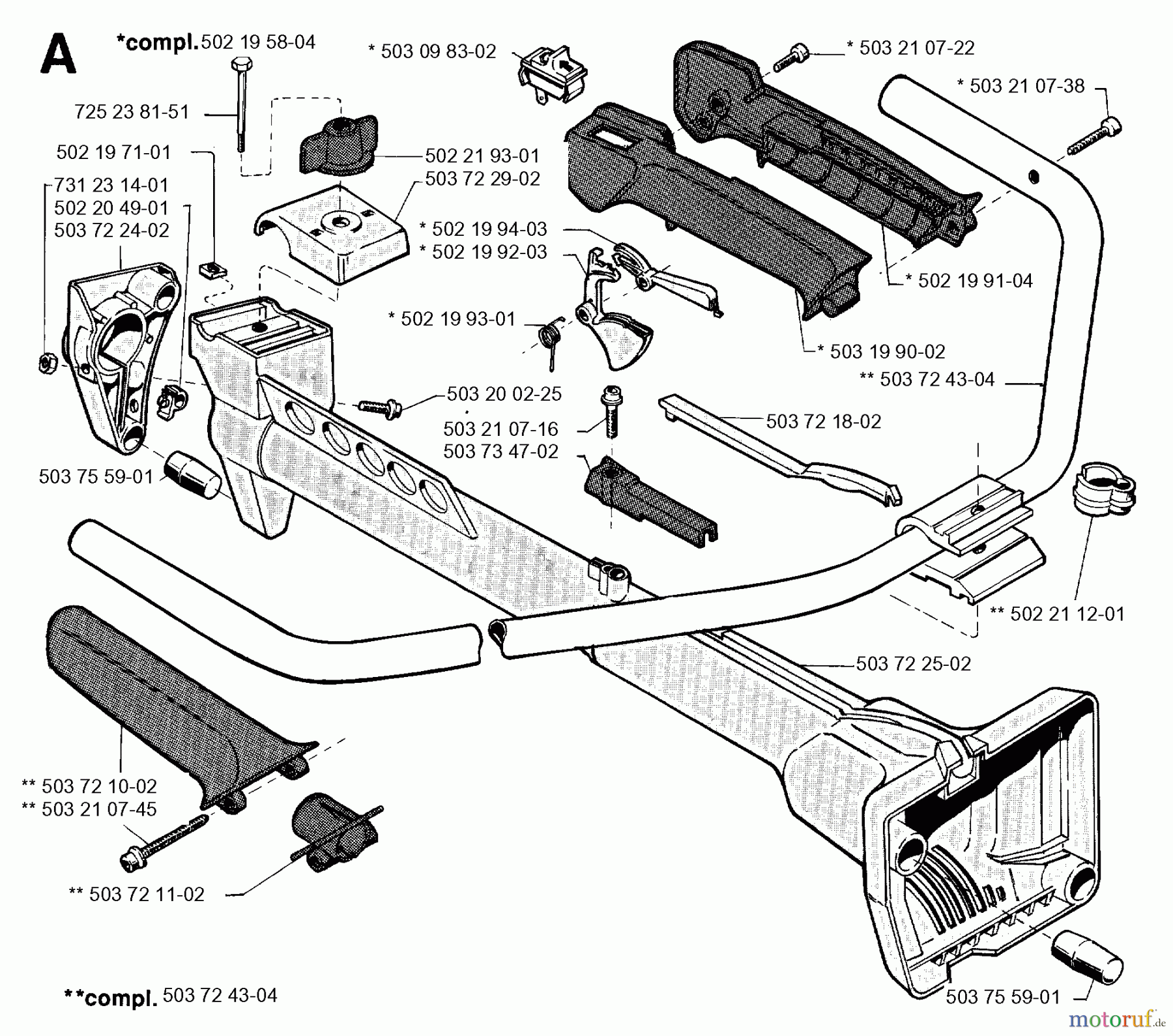  Jonsered Motorsensen, Trimmer GR26 - Jonsered String/Brush Trimmer (1994-11) HANDLE CONTROLS #1