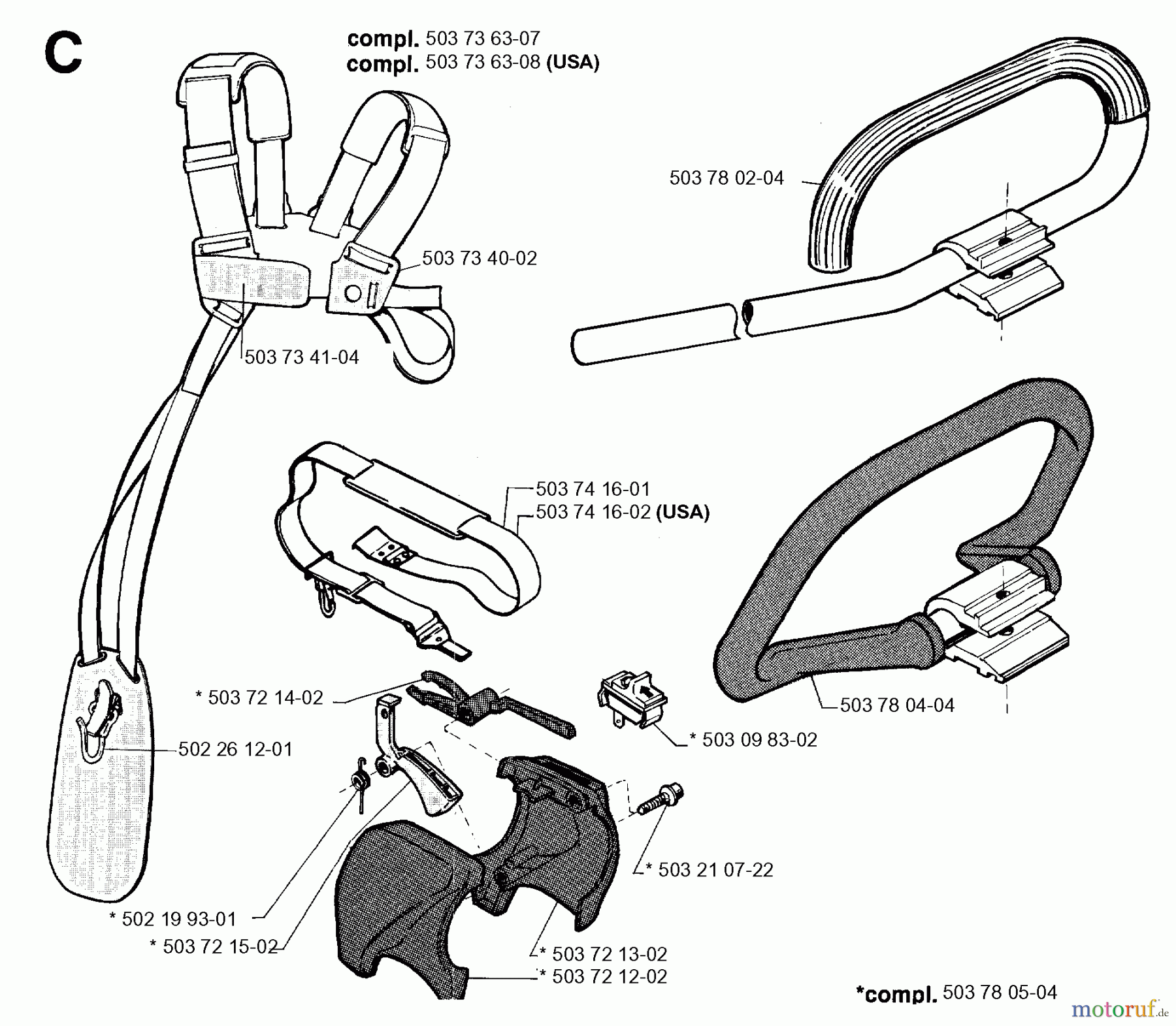  Jonsered Motorsensen, Trimmer GR26 - Jonsered String/Brush Trimmer (1994-11) HANDLE CONTROLS #2