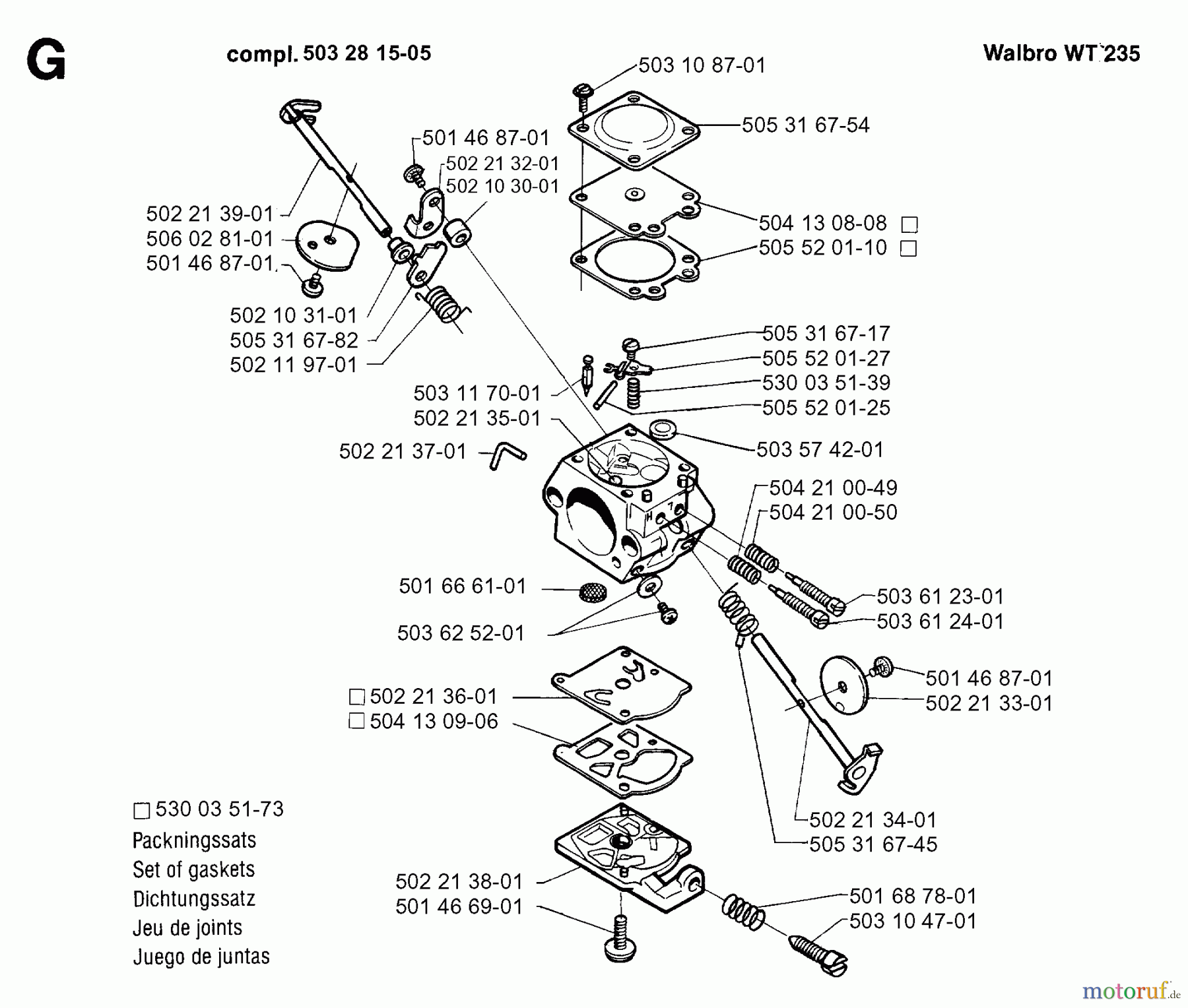  Jonsered Motorsensen, Trimmer GR36 - Jonsered String/Brush Trimmer (1994-02) CARBURETOR DETAILS