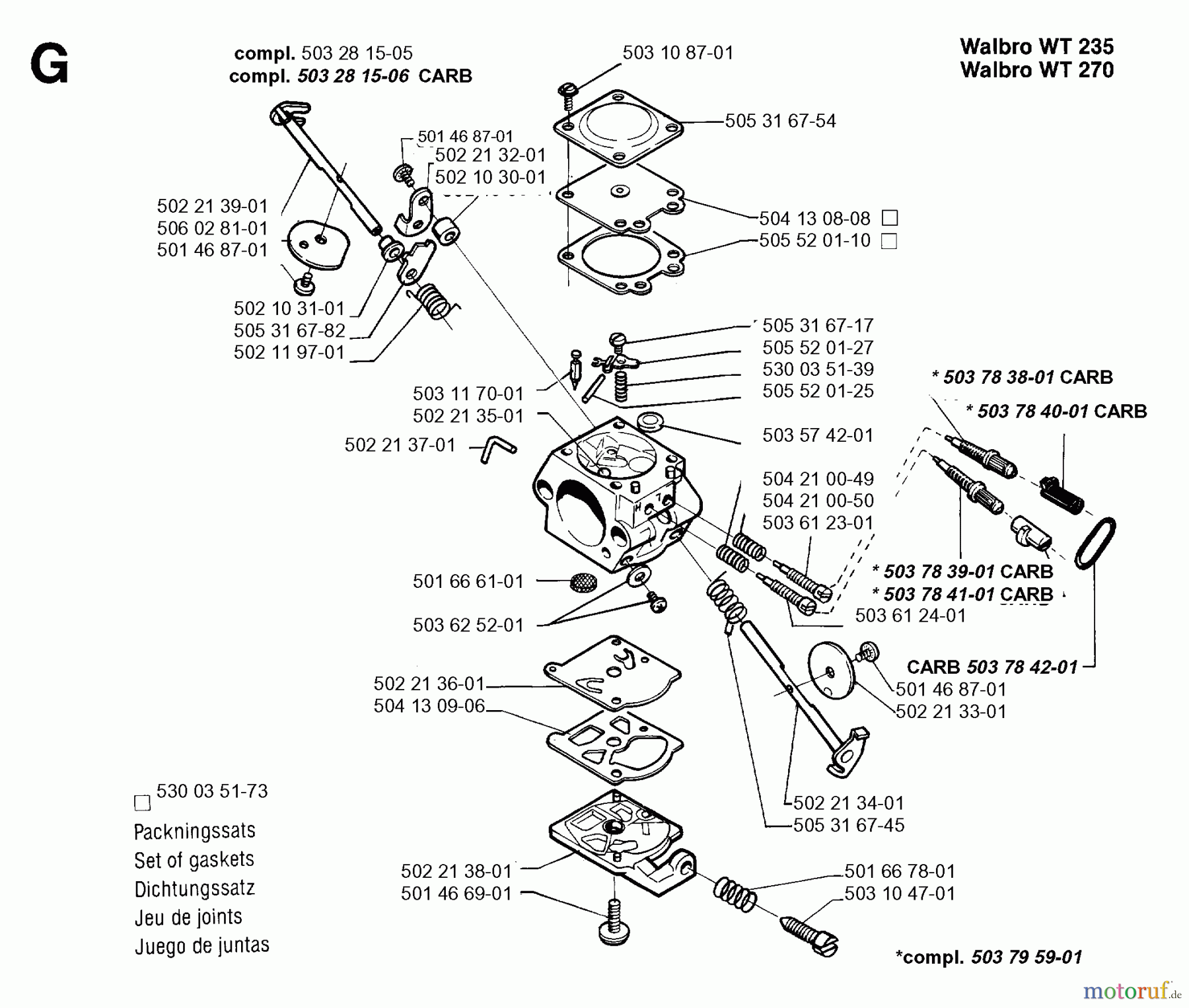  Jonsered Motorsensen, Trimmer GR32 - Jonsered String/Brush Trimmer (1995-01) CARBURETOR DETAILS