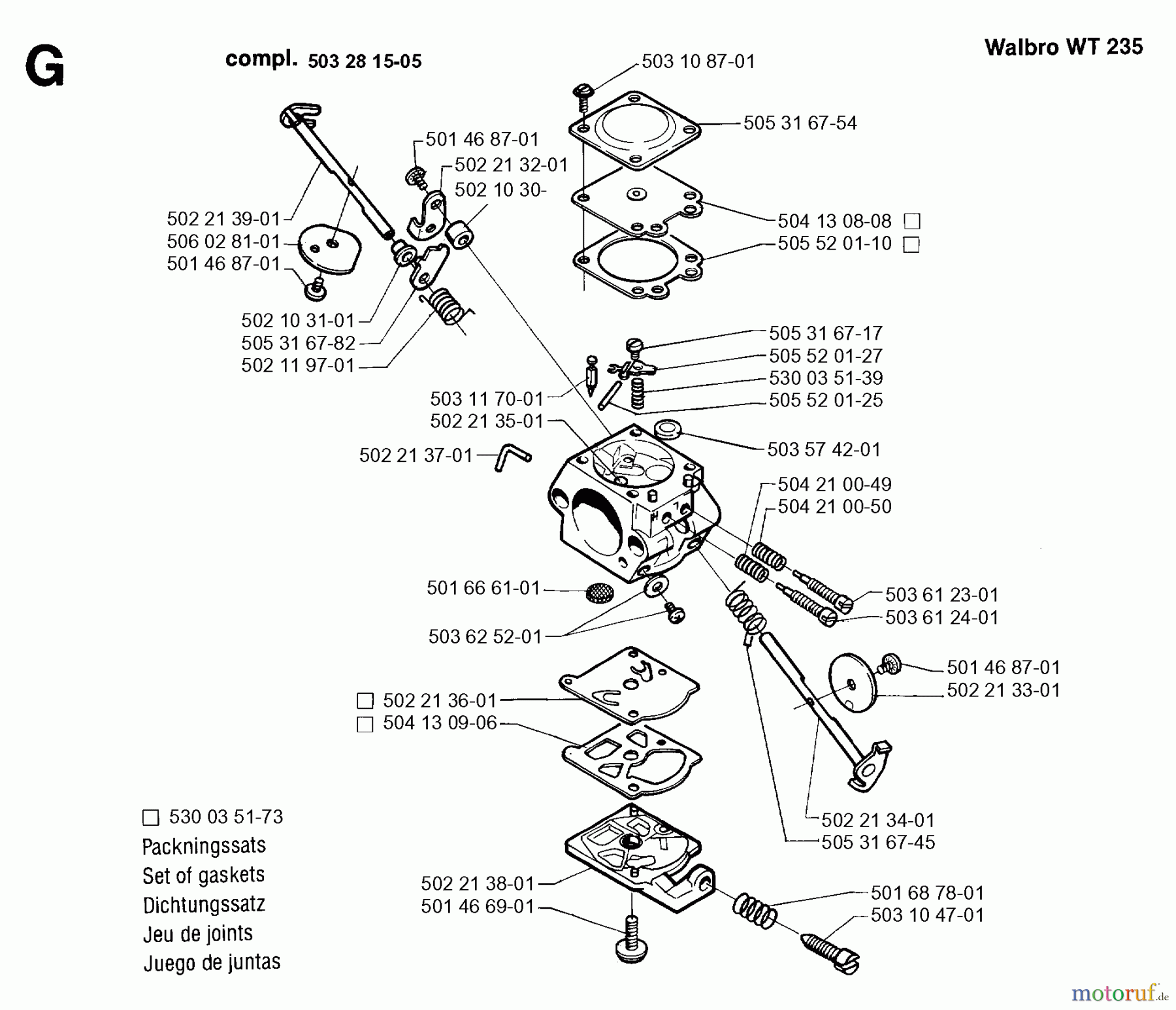  Jonsered Motorsensen, Trimmer GR36 - Jonsered String/Brush Trimmer (1993-03) CARBURETOR DETAILS