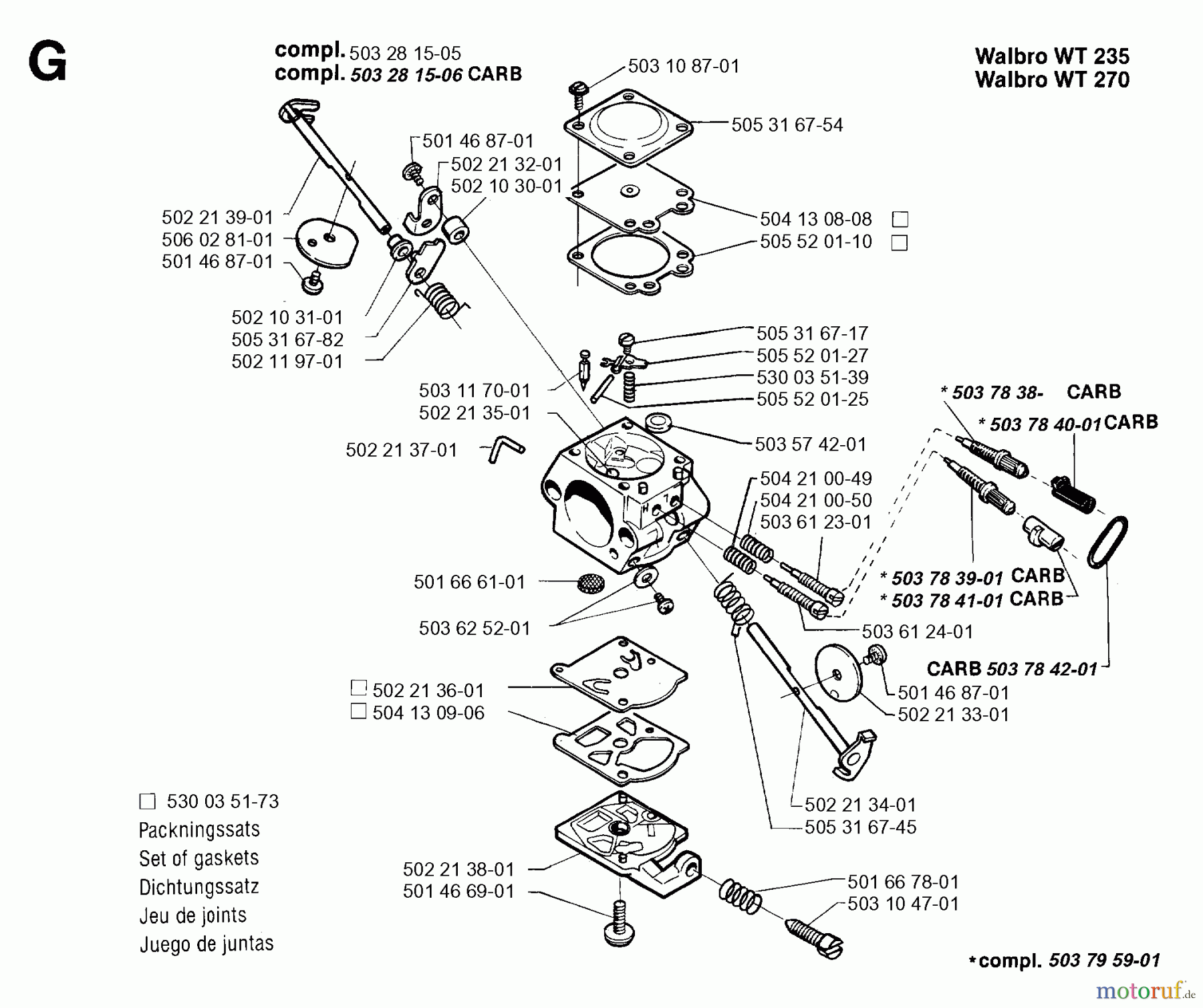  Jonsered Motorsensen, Trimmer GR36 - Jonsered String/Brush Trimmer (1995-01) CARBURETOR DETAILS