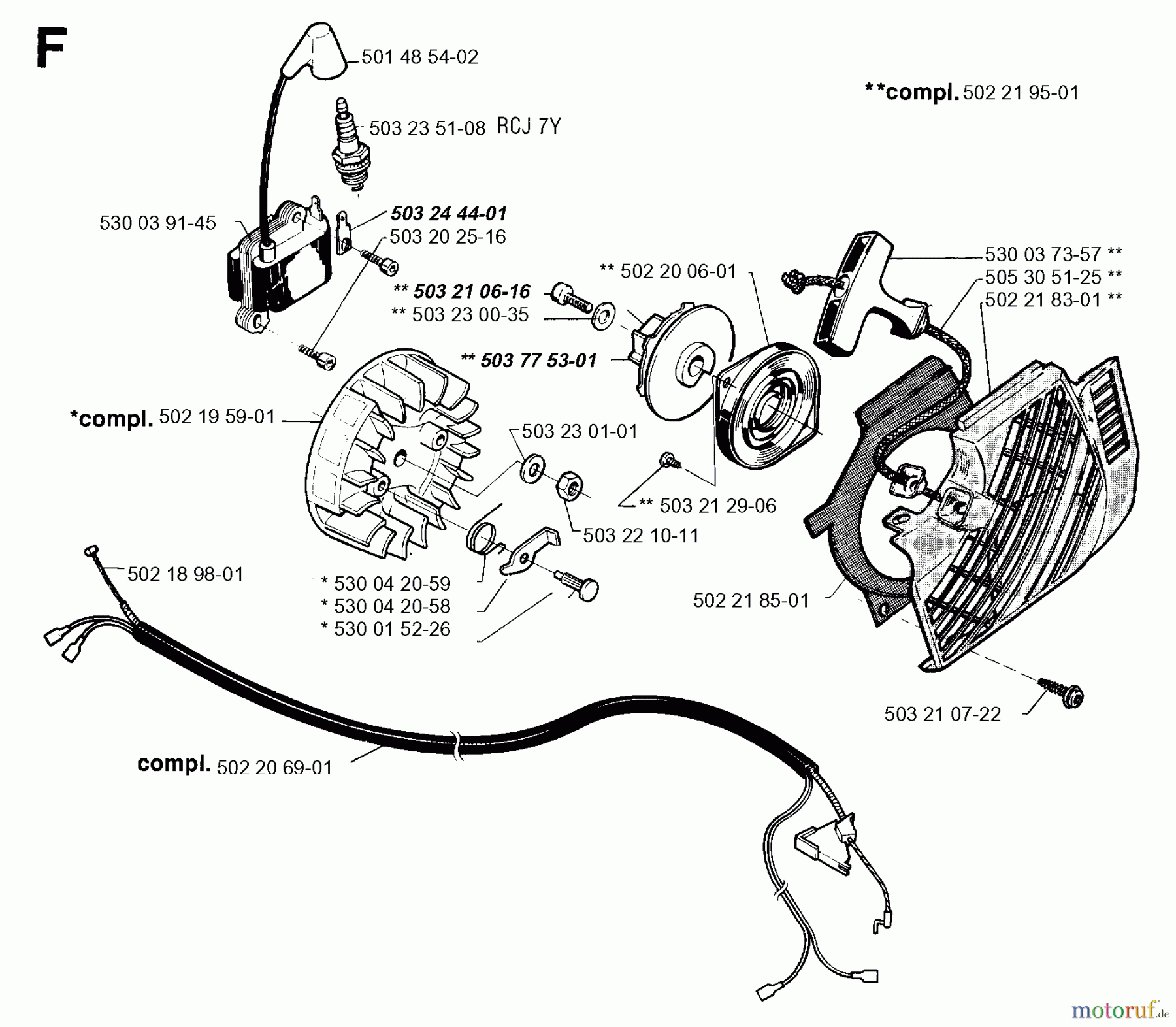  Jonsered Motorsensen, Trimmer GR36 - Jonsered String/Brush Trimmer (1995-01) STARTER