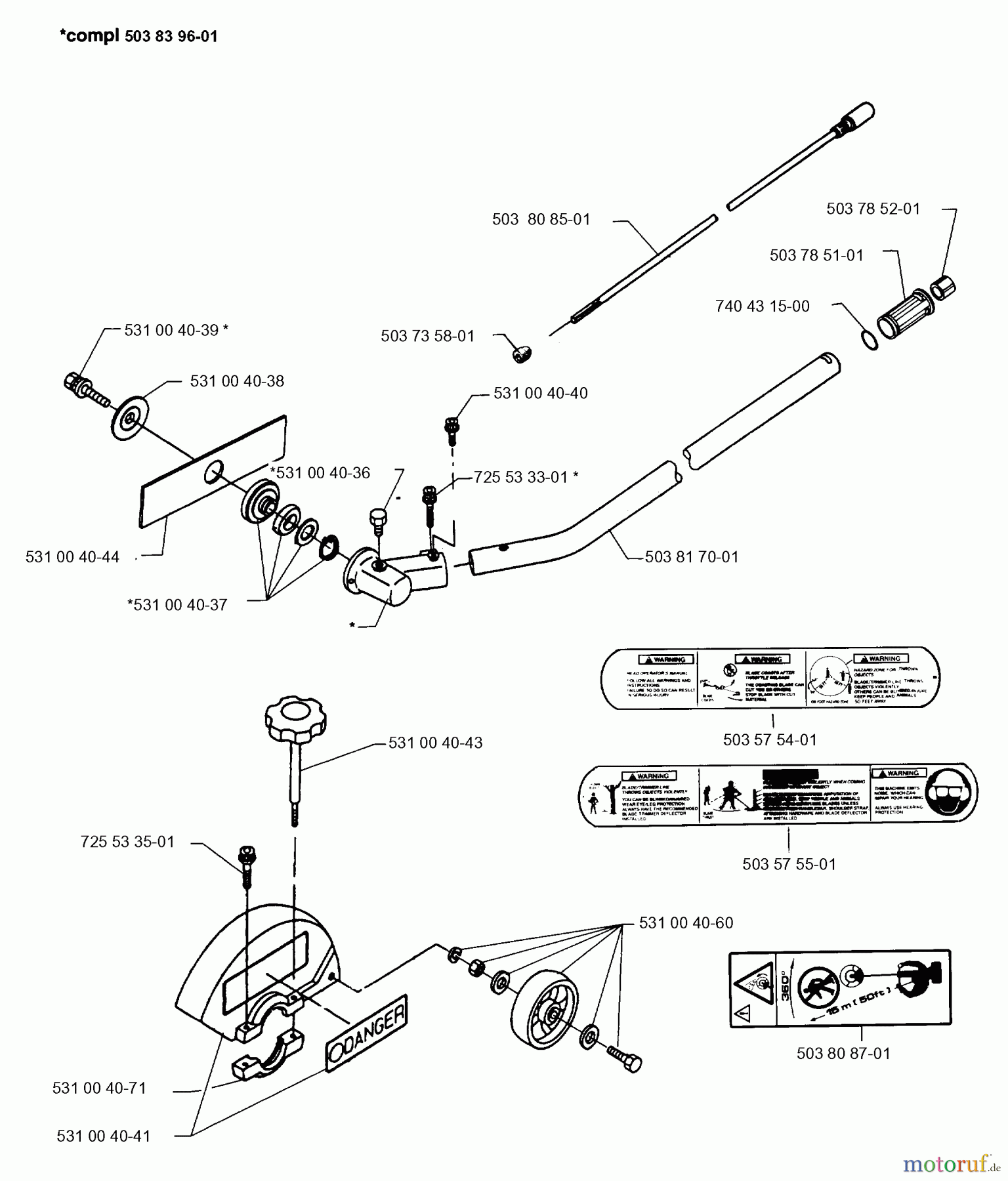  Jonsered Motorsensen, Trimmer GR36 - Jonsered String/Brush Trimmer (1996-06) ACCESSORIES #1