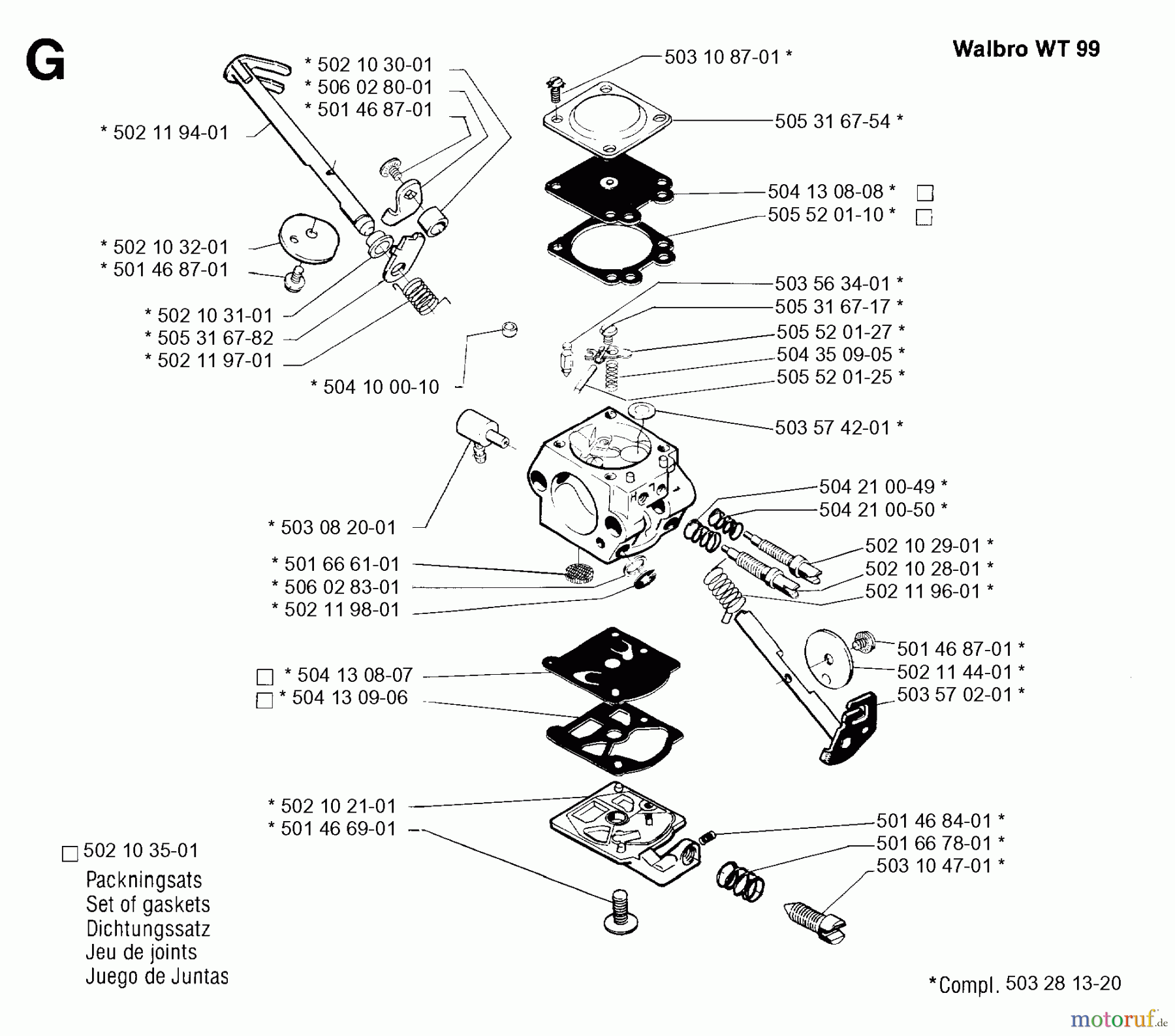  Jonsered Motorsensen, Trimmer GR44 - Jonsered String/Brush Trimmer (1991-03) CARBURETOR DETAILS