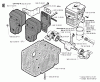 Jonsered GR44 - String/Brush Trimmer (1991-03) Listas de piezas de repuesto y dibujos CYLINDER CRANKCASE