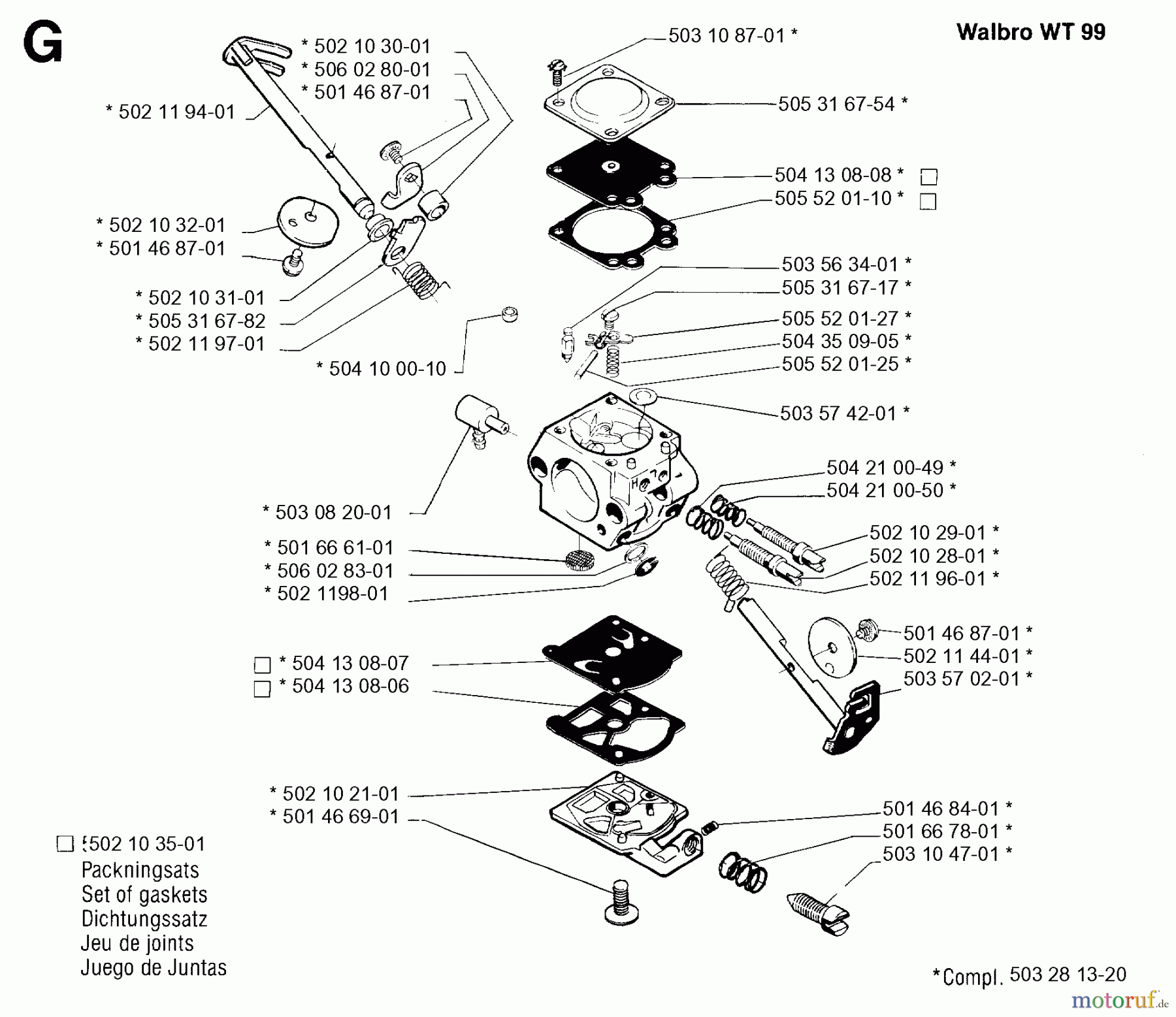  Jonsered Motorsensen, Trimmer RS44 - Jonsered String/Brush Trimmer (1992-09) CARBURETOR DETAILS