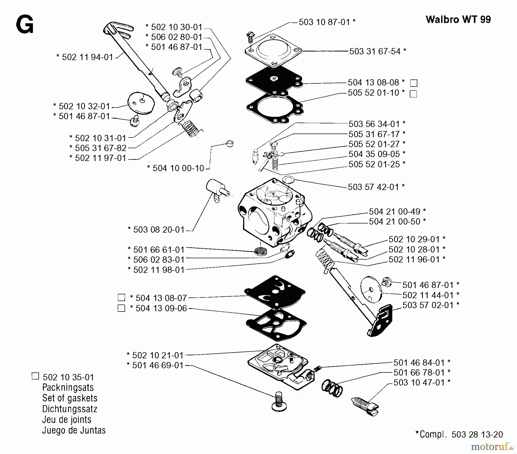  Jonsered Motorsensen, Trimmer RS44 - Jonsered String/Brush Trimmer (1993-05) CARBURETOR DETAILS