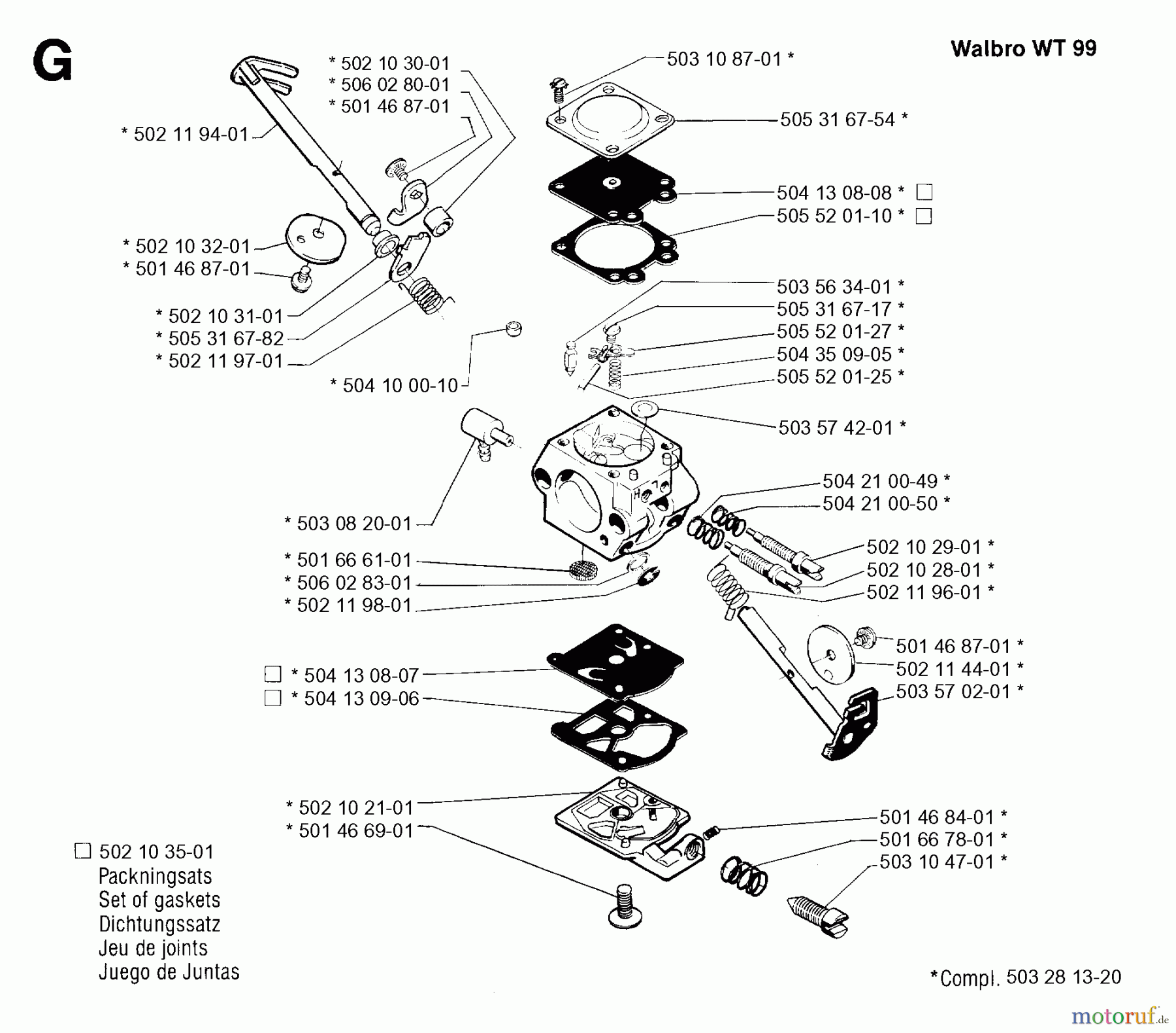  Jonsered Motorsensen, Trimmer RS44 - Jonsered String/Brush Trimmer (1994-03) CARBURETOR DETAILS