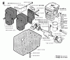 Jonsered GR41 - String/Brush Trimmer (1994-03) Listas de piezas de repuesto y dibujos CYLINDER CRANKCASE