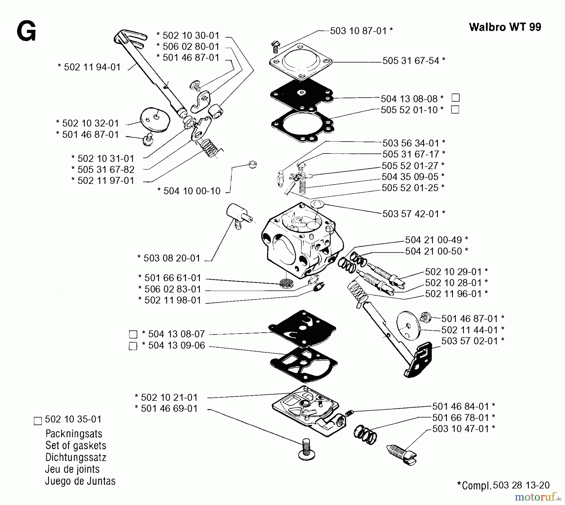  Jonsered Motorsensen, Trimmer GR41 - Jonsered String/Brush Trimmer (1995-01) CARBURETOR DETAILS