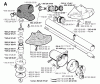 Jonsered RS44 - String/Brush Trimmer (1996-10) Listas de piezas de repuesto y dibujos BEVEL GEAR SHAFT
