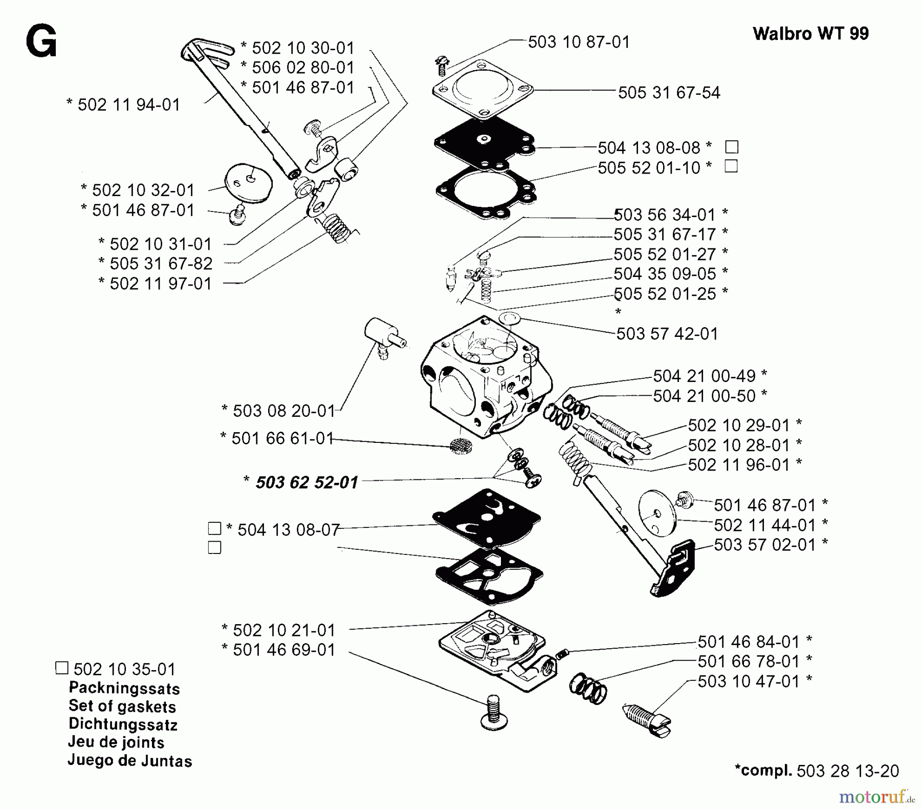  Jonsered Motorsensen, Trimmer GR41 - Jonsered String/Brush Trimmer (1996-10) CARBURETOR DETAILS