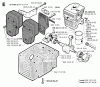 Jonsered GR41 - String/Brush Trimmer (1996-10) Listas de piezas de repuesto y dibujos CYLINDER CRANKCASE