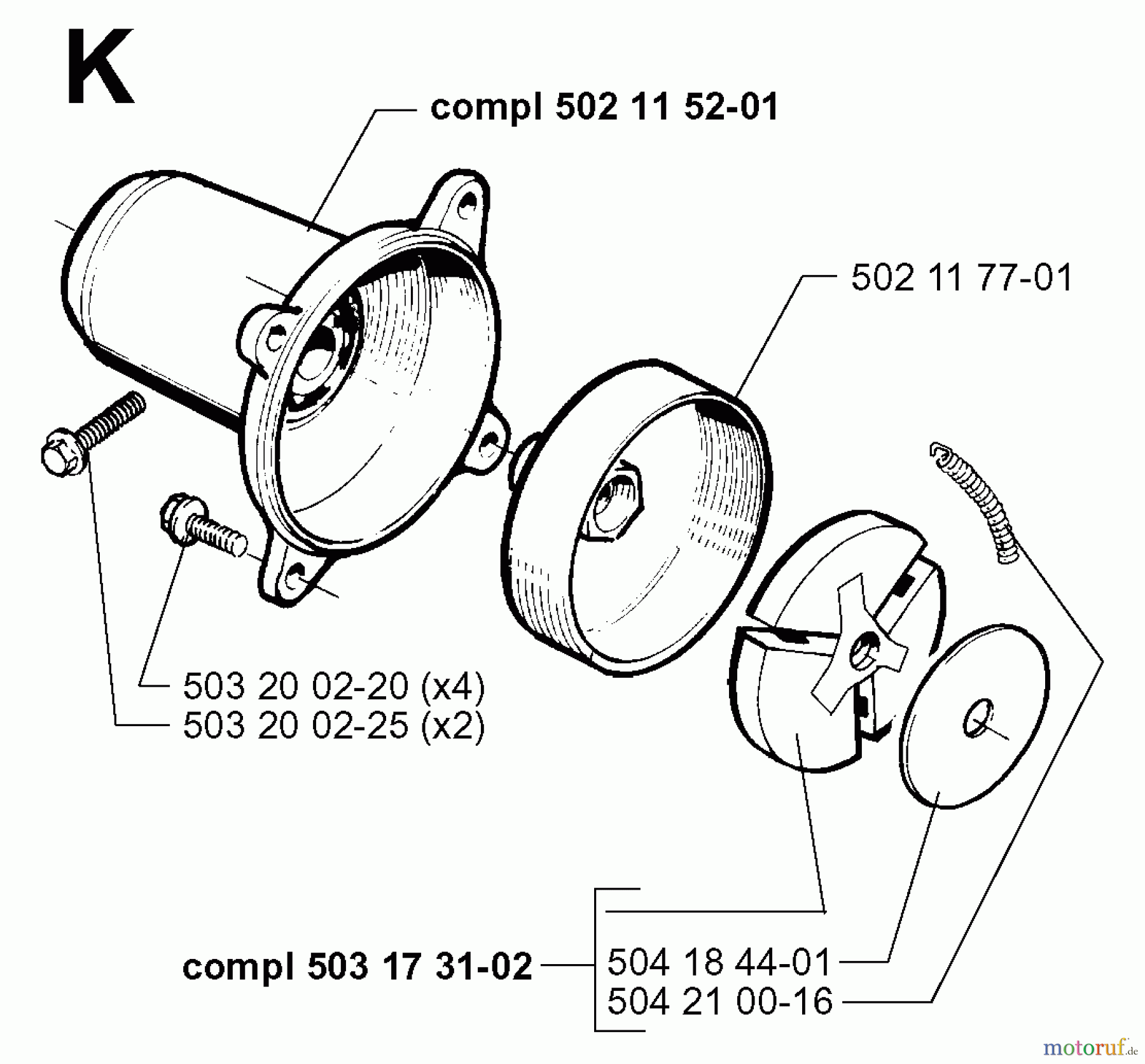  Jonsered Motorsensen, Trimmer GR50 - Jonsered String/Brush Trimmer (1998-06) CLUTCH