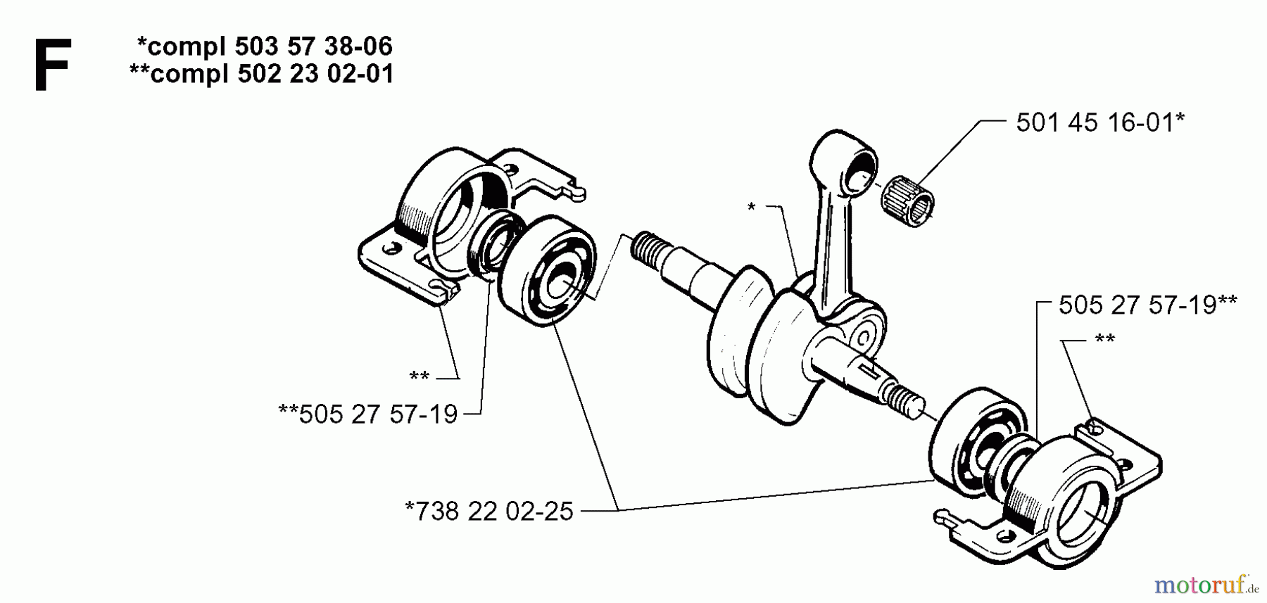  Jonsered Motorsensen, Trimmer RS44 - Jonsered String/Brush Trimmer (1998-06) CRANKSHAFT