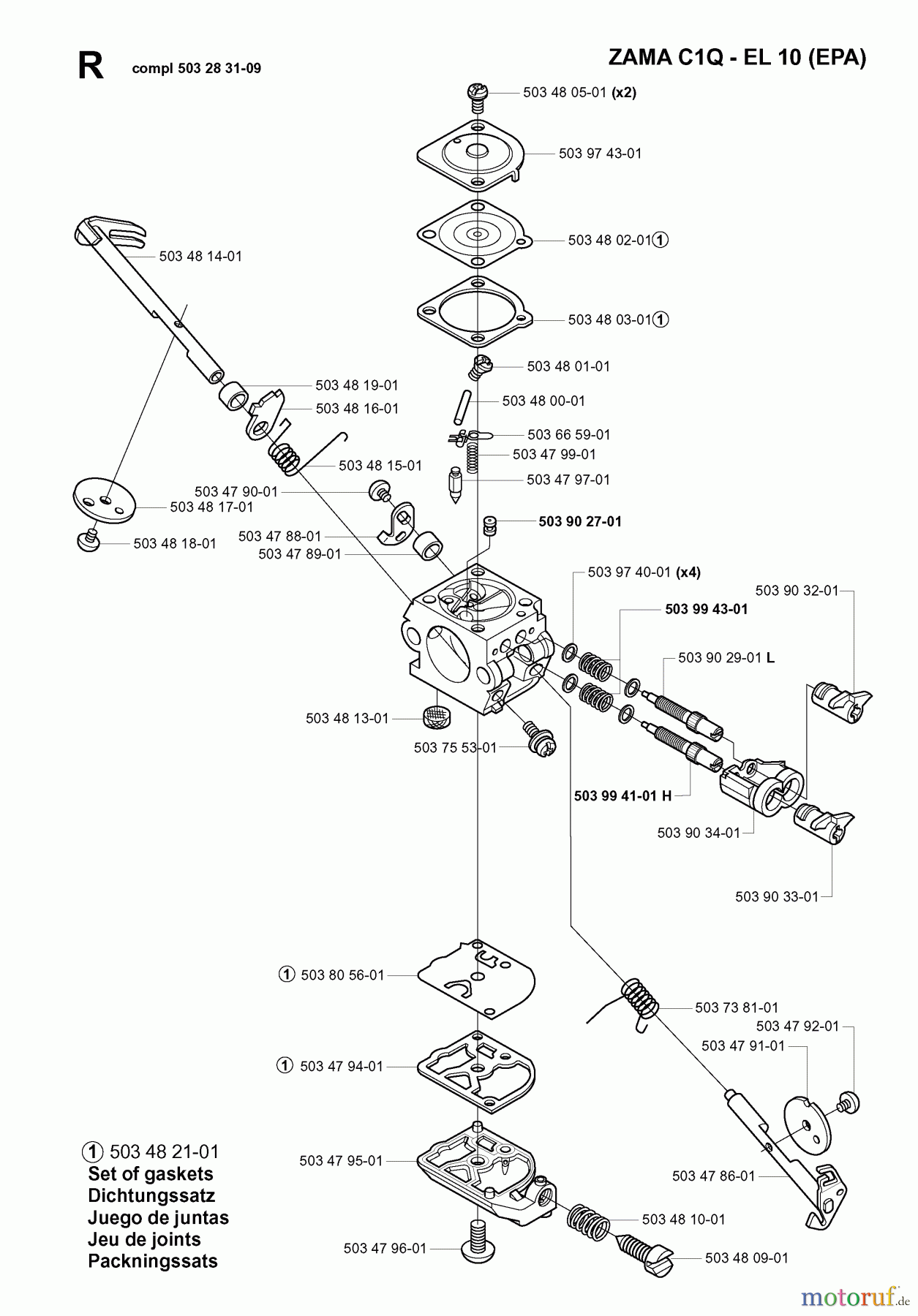  Jonsered Motorsensen, Trimmer GR41 - Jonsered String/Brush Trimmer (2001-03) CARBURETOR DETAILS #2